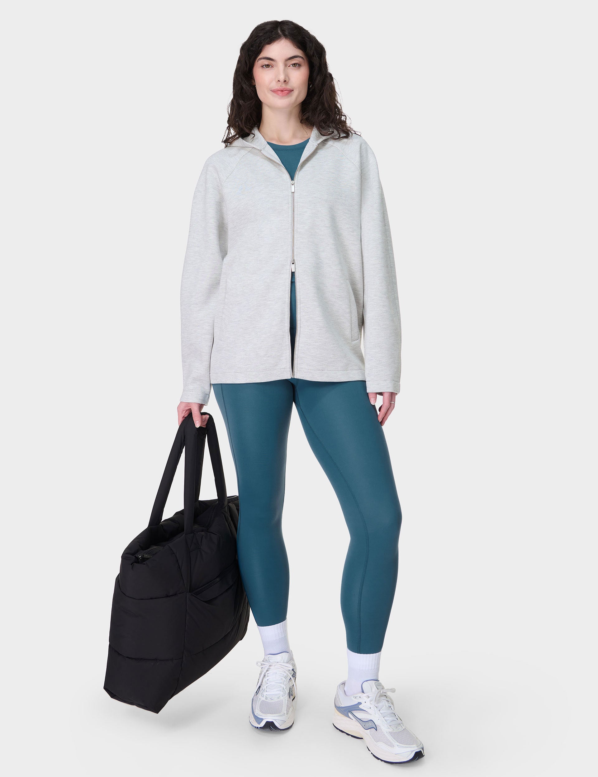 Wind Down Zip Up Hoody - Ice Grey Marl | Cozy Fleece Pullover for Men & Women | Perfect for Casual Wear, Lounging & Outdoor Activities