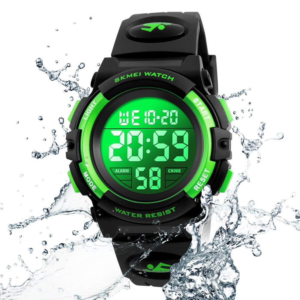 **Digital Sports Watch for Boys & Girls - Waterproof Kids Wristwatch with Alarm, Stopwatch, 12/24H Time & Calendar - Perfect for Outdoor Activities, Swimming & School (Ages 3-15)**