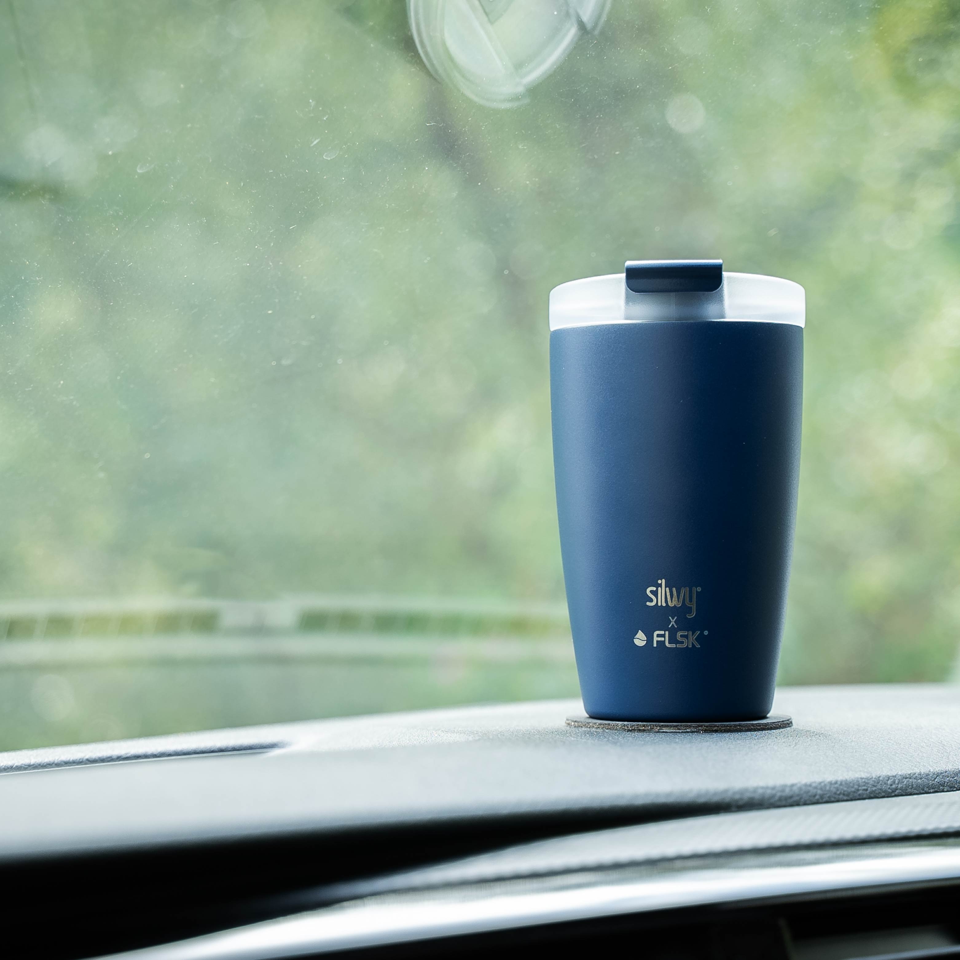 Stainless Steel Magnetic Travel Mug - 16oz Insulated Thermos with Lid & Handle - Keeps Drinks Hot/Cold for Hours - Perfect for Coffee, Tea, Water - Ideal for Office, Commute, Camping & Outdoor Activities