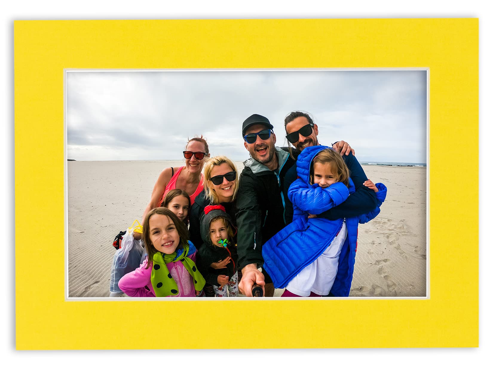 16x20 Inch Acid-Free Yellow Precut Mat Board for 11x14 Photos - Bevel Cut Picture Mat for 16x20 Frames - Perfect for Displaying Art, Photos & Certificates in Home, Office or Gallery Settings
