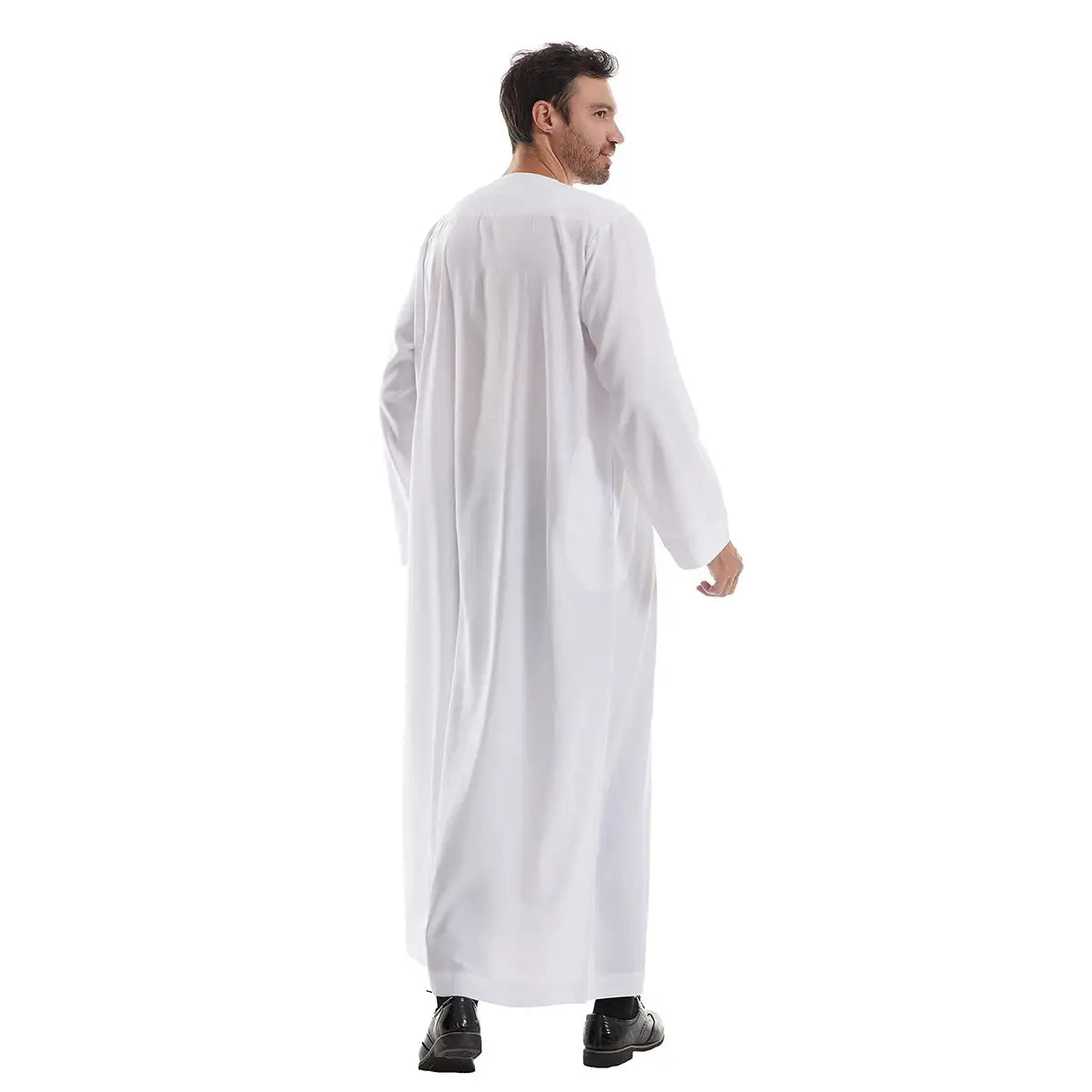Premium Middle Eastern Arab Men's Thobe Thawb with Pocket - Traditional Islamic Robe for Daily Wear & Special Occasions