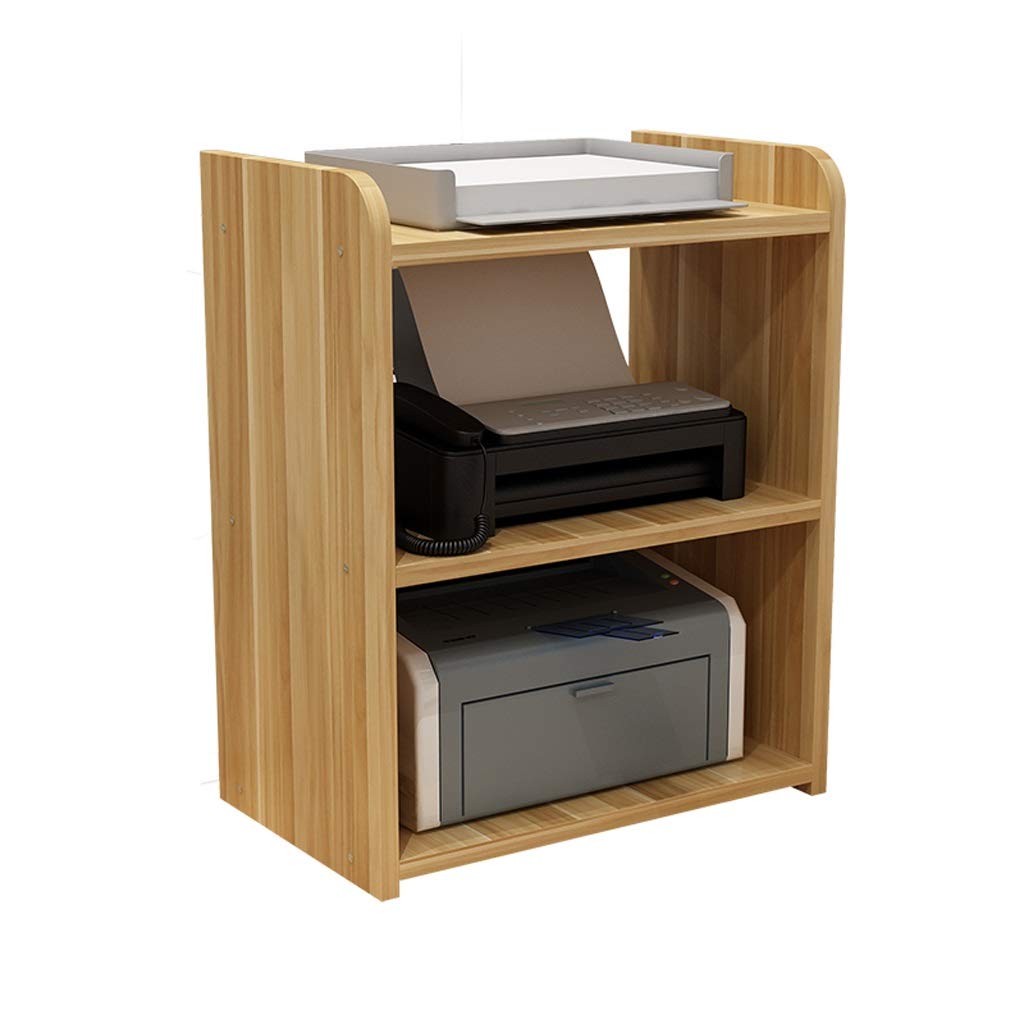 Multifunctional Wood Printer Stand with Storage - Desktop Organizer Shelf for Home & Office Workspace, Printer Holder & Desk Organizer (Color: A) - Perfect for Compact Spaces & Clutter-Free Workstations