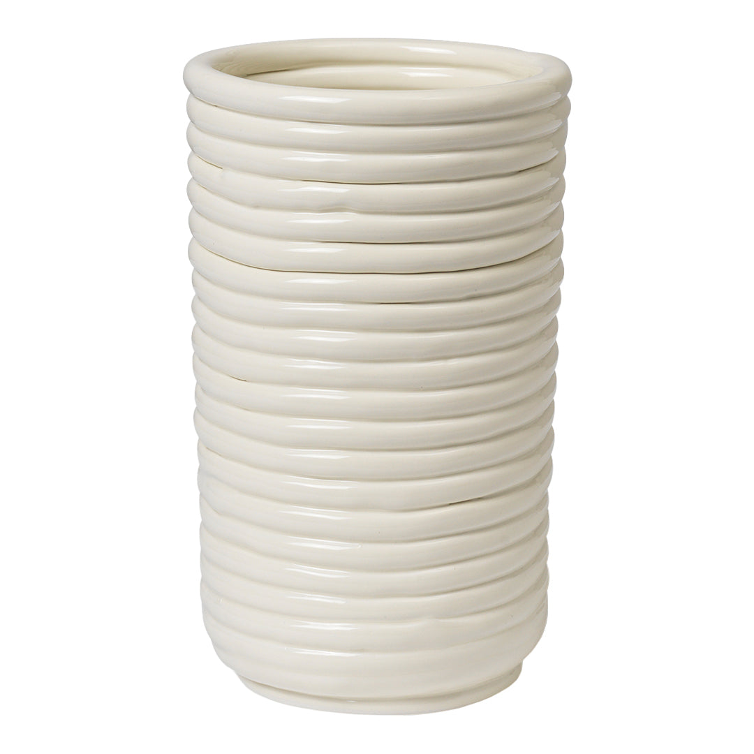 Ferm Living Kurinu Corduroy Vase - Textured Home Decor for Modern Living Rooms, Bedrooms & Office Spaces