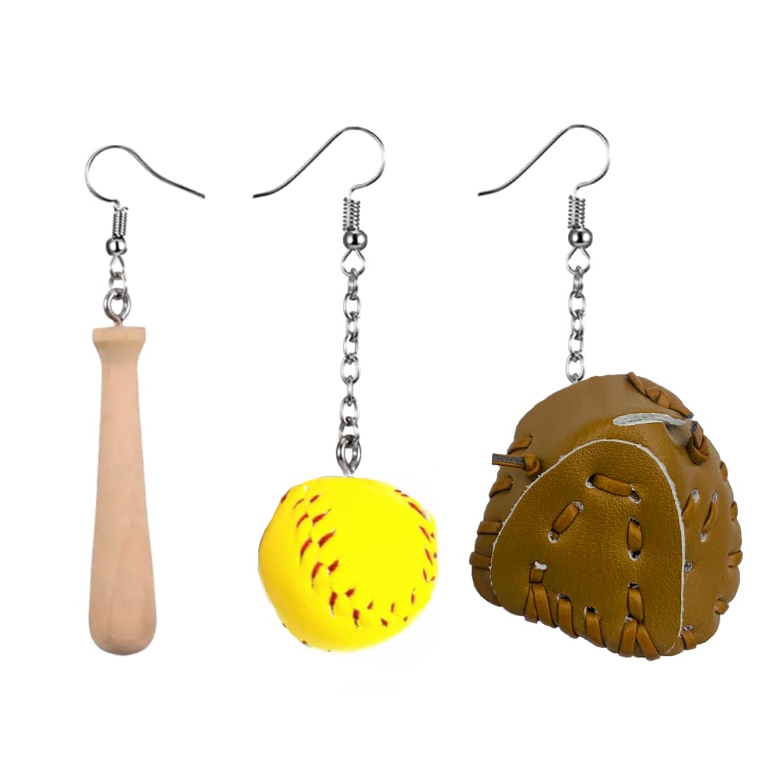 Softball Earrings for Women - Stylish Softball Jewelry for Moms & Players - Sporty Softball Mom Accessories - Perfect for Games, Practices & Team Spirit (Great Gift for Softball Lovers)