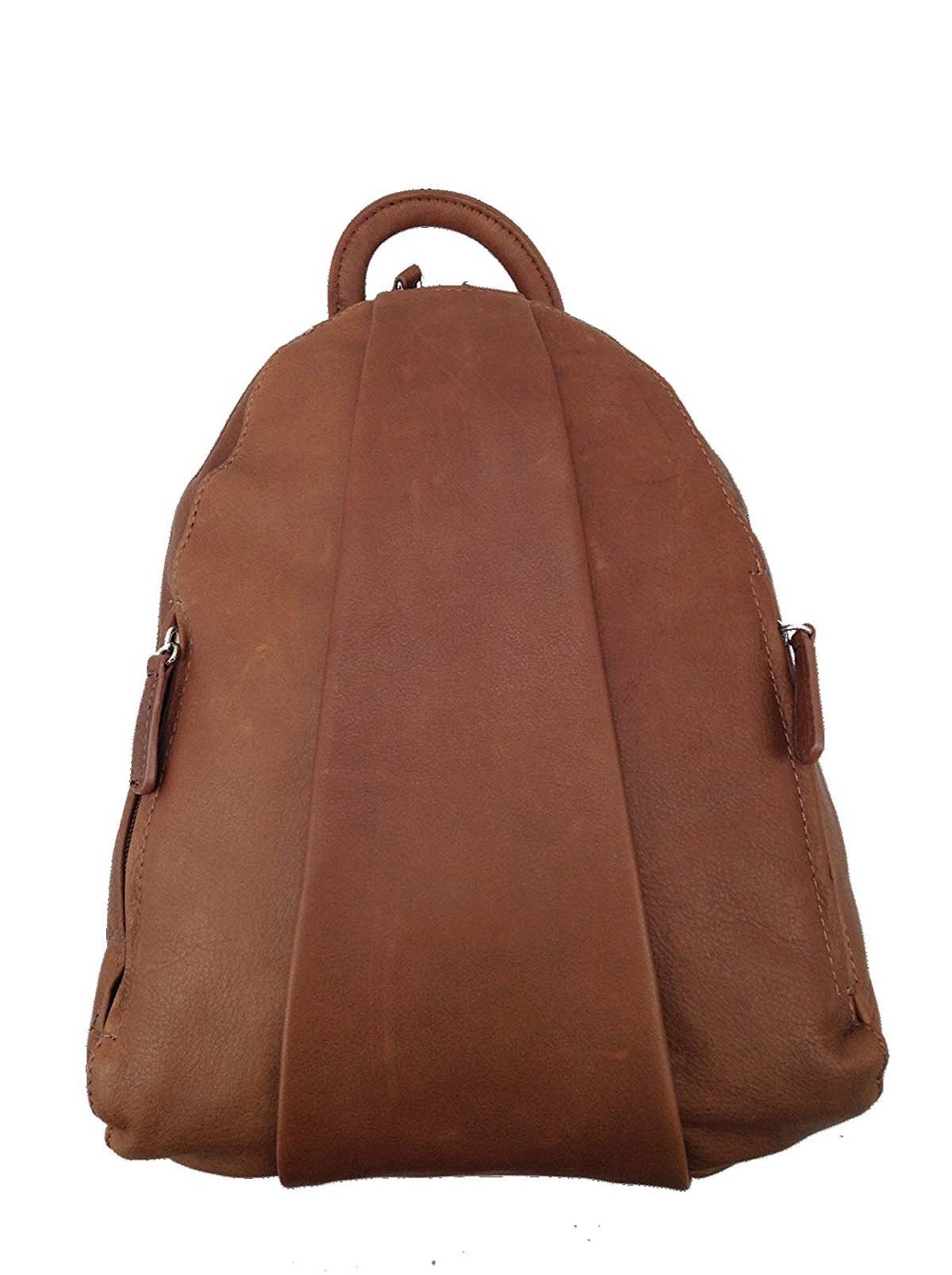 Osgoode Marley Teardrop Multi Zip Crossbody Bag - One Size, Brandy Brown Leather Purse for Women - Perfect for Work, Travel & Everyday Use