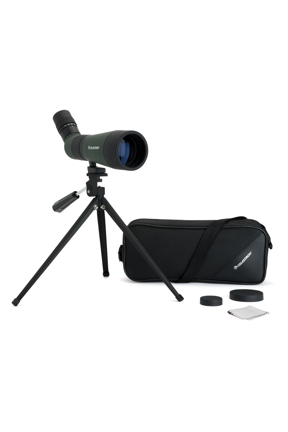 LandScout 12-36x60mm Angled Zoom Spotting Scope with Tabletop Tripod - Compact & Portable for Bird Watching, Hunting, and Outdoor Adventures