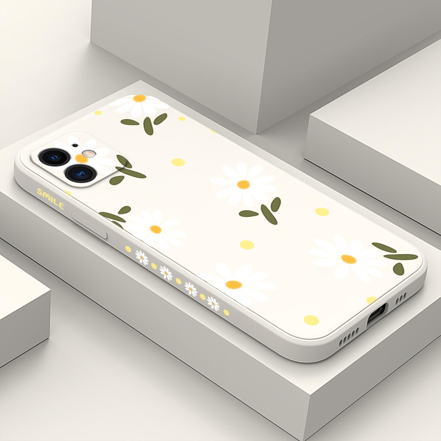Shockproof iPhone 11 Case with Creative Chrysanthemum Design - Slim Soft Protective Phone Cover for iPhone 11 (Daisy White) | Perfect for Everyday Use, Travel & Outdoor Activities