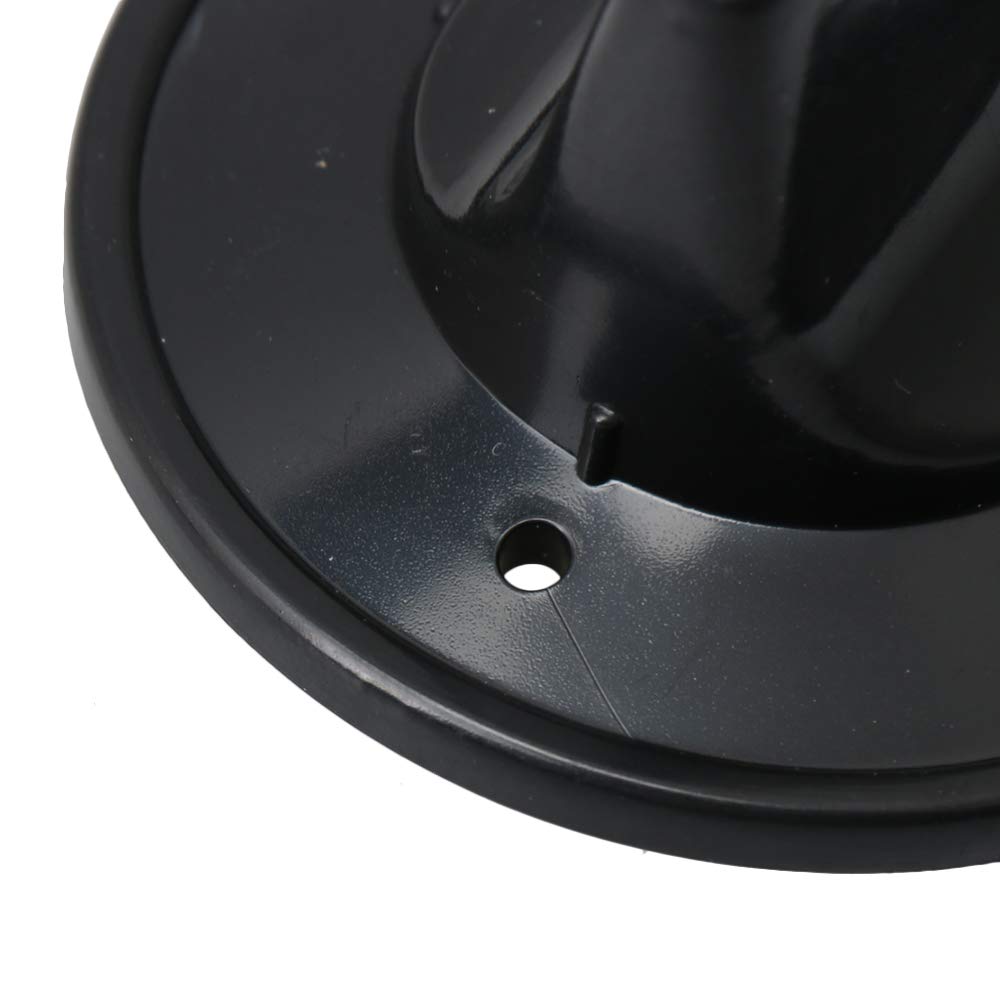 BQLZR 49x30mm Black Universal Oven Knob Replacement Kit - 5 Pack with Insert Adapters for Range, Stove, Burner - Perfect for Kitchen Appliance Repair & DIY Upgrades