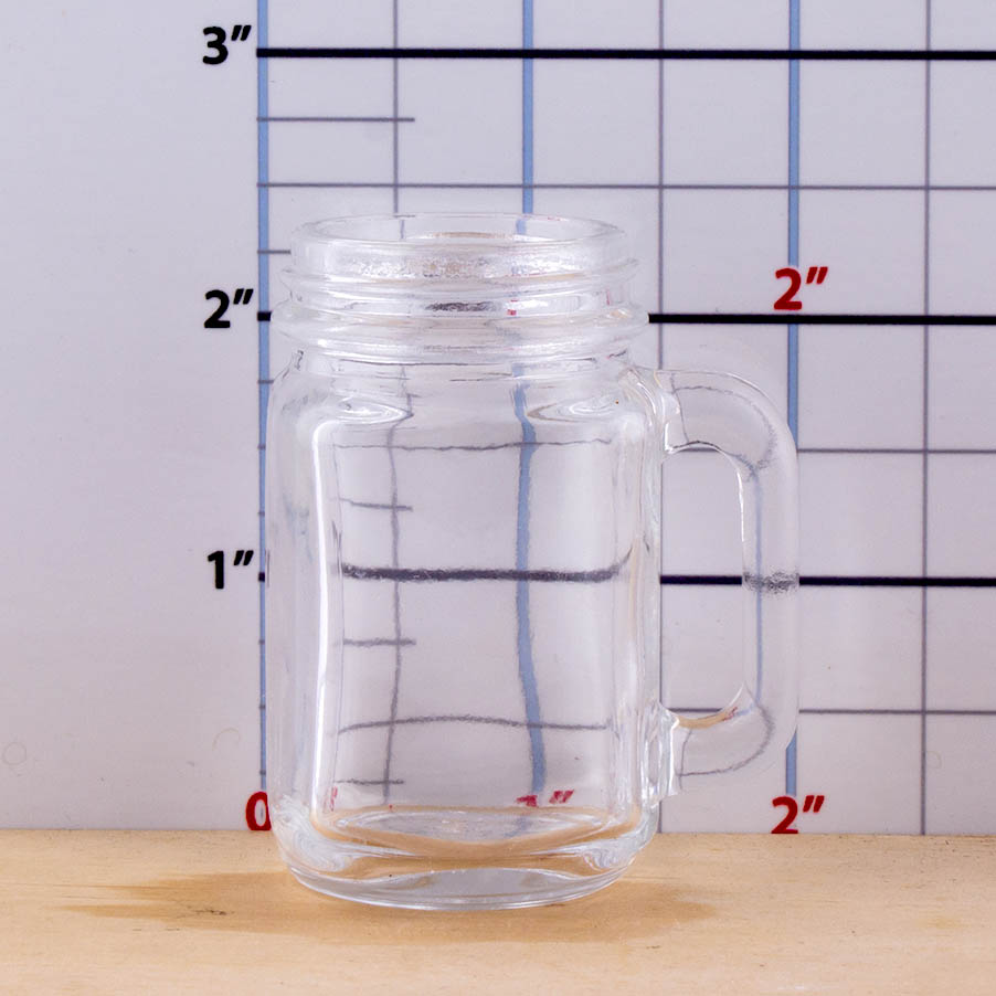 BarConic® Mini Mason Jar Shot Glass with Handle - 1.25 oz Whiskey Glass for Cocktails, Parties & Home Bar Decor - Perfect for Wedding Favors, Birthday Gifts & Rustic Decorations