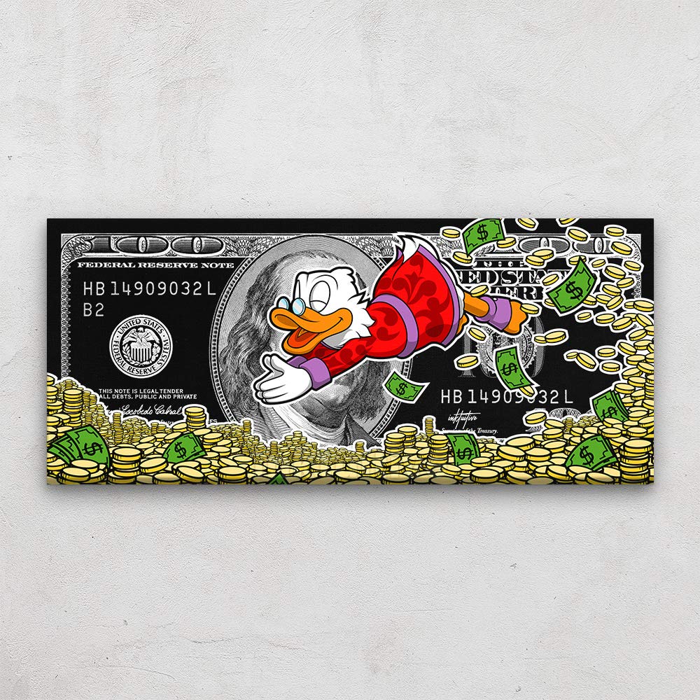 Inktuitive 'Head First' Framed Canvas Wall Art - 24x10 Inches, High Resolution Inspirational Wealth Decor | Ready-to-Hang Living Room Wall Art for Home & Office Decor | Perfect for Gifts, Meditation Spaces & Motivational Interiors
