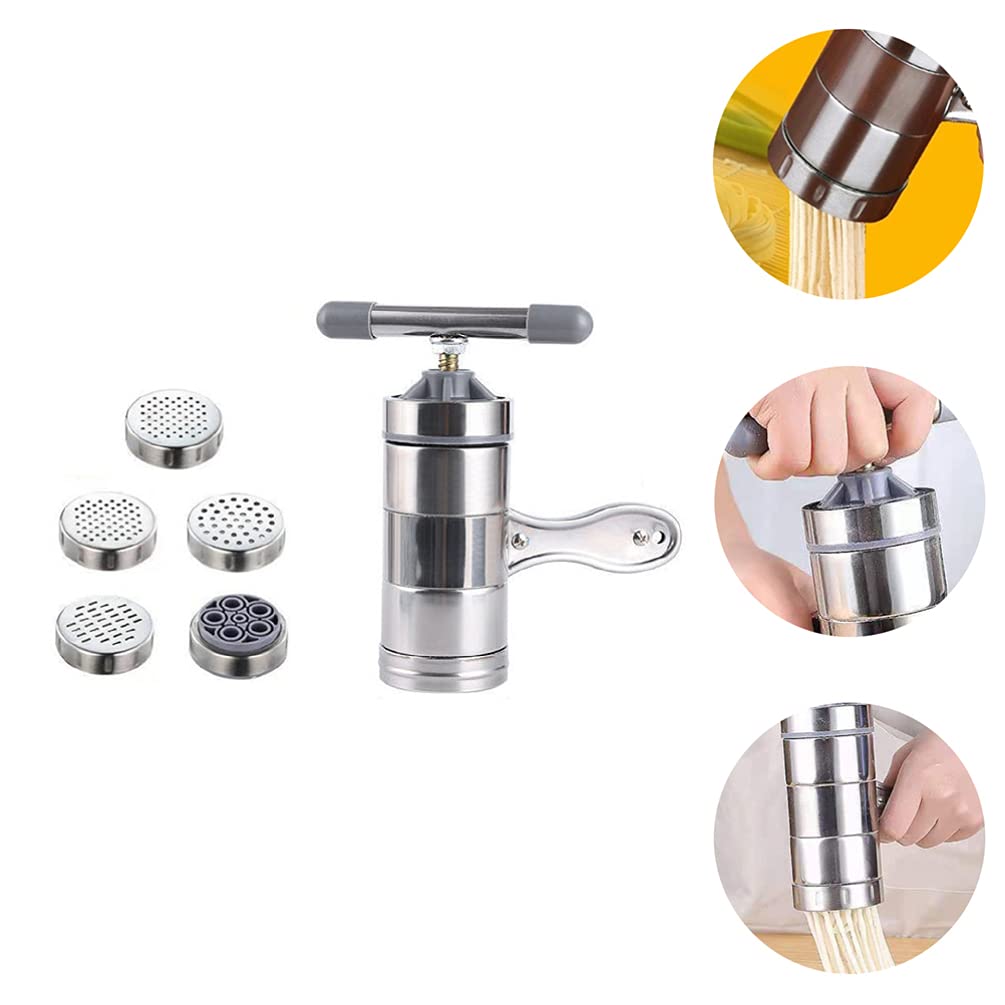 DOITOOL Manual Pasta Maker - Stainless Steel Noodle Press Machine for Homemade Italian Pasta, Dumplings & Potato Press - Kitchen Gadget for Fresh Pasta & Orange Juice Extraction