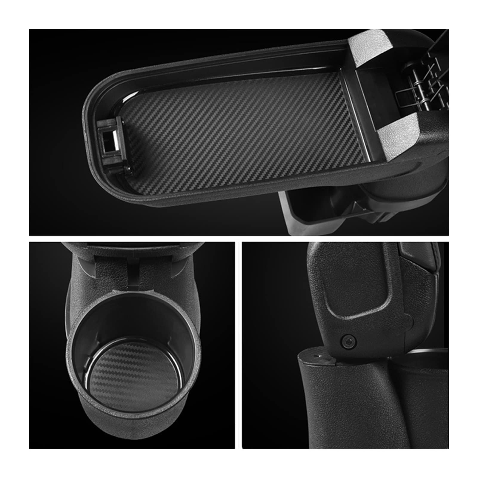 Suzuki Jimny Center Console Organizer 2017-2021 - Premium Car Armrest Storage Box with Lid, Auto Interior Accessories for Suzuki Jimny JB74 (Black) - Perfect for Road Trips, Daily Commute & Organizing Small Items