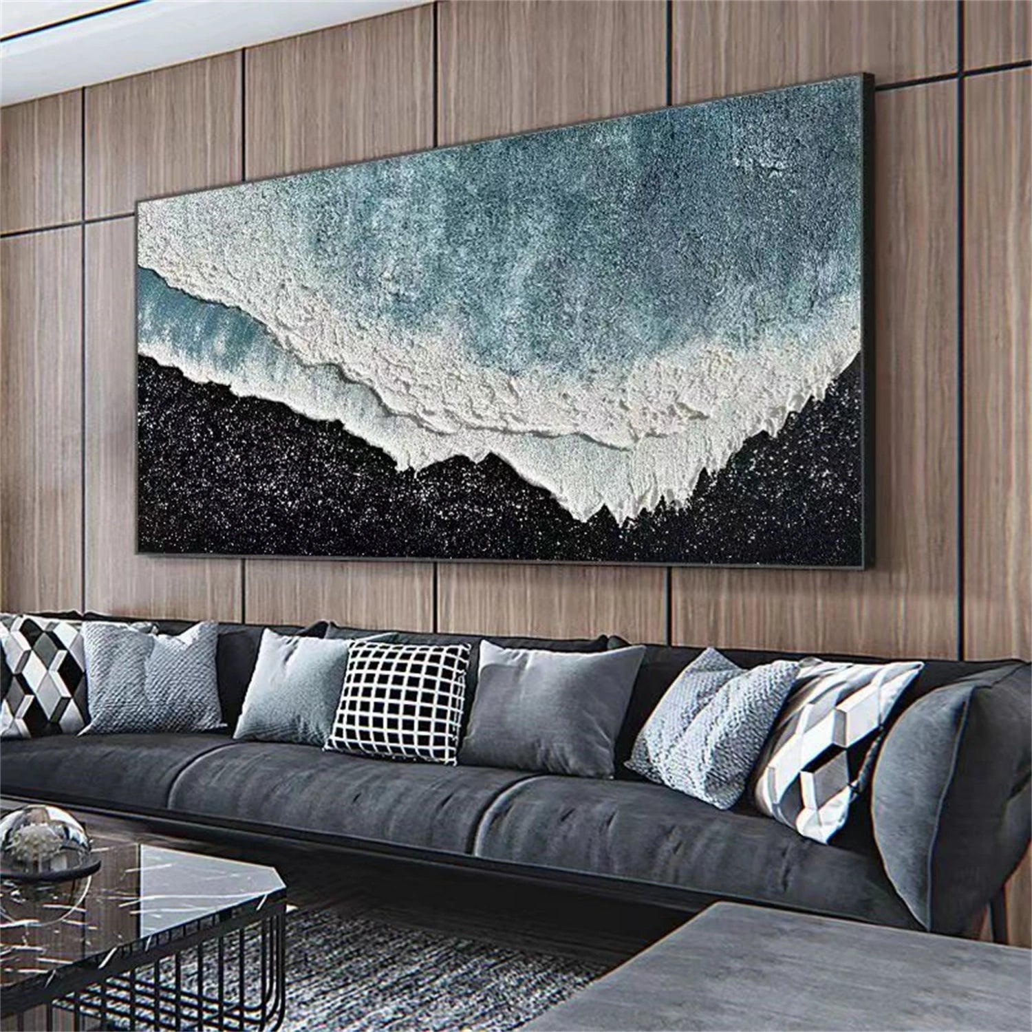 Ocean and Sky Painting #OS 046 - Stunning Seascape Wall Art for Home & Office Decor - Perfect for Living Room, Bedroom, or Beach House