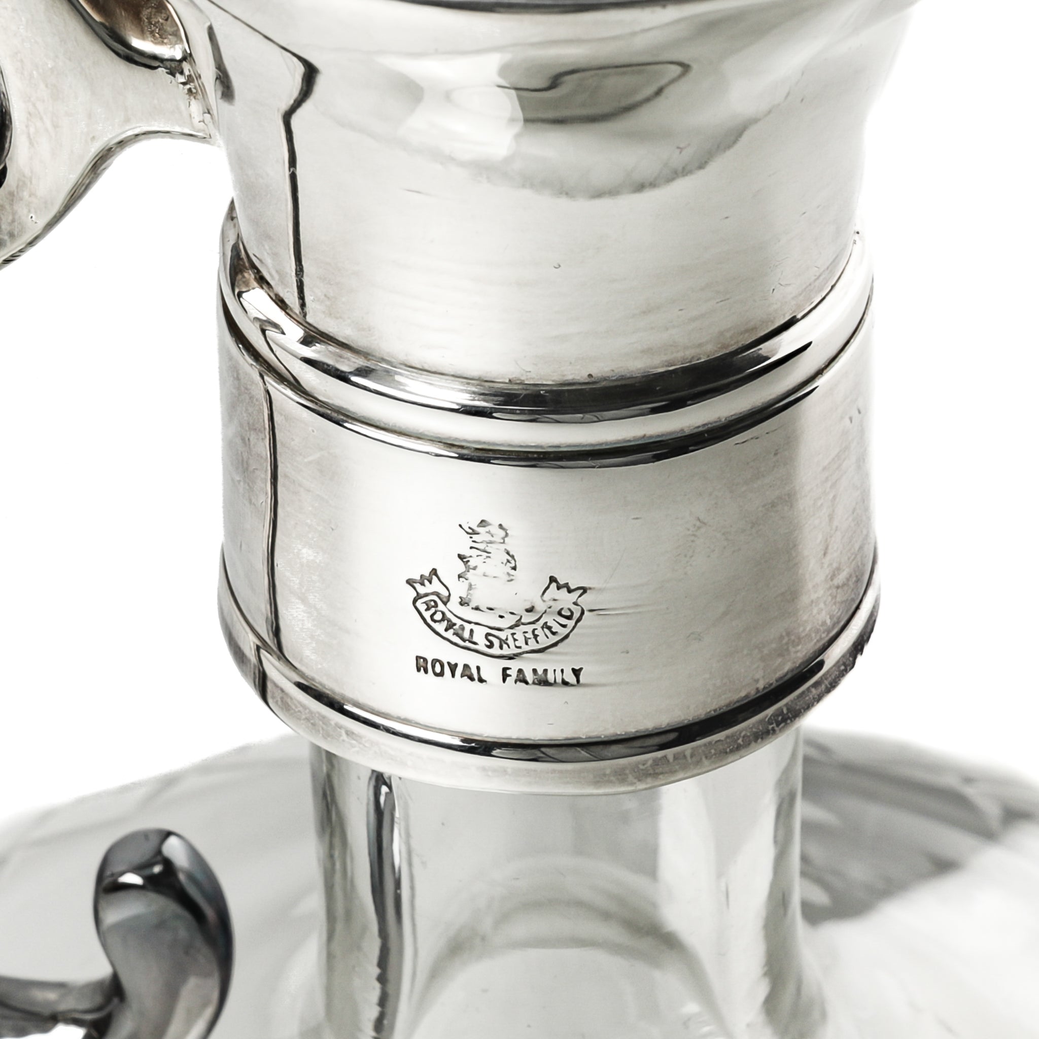 Royal Sheffield Silver Plated Crystal Claret Jug - Elegant Wine Decanter for Formal Dinners & Special Occasions