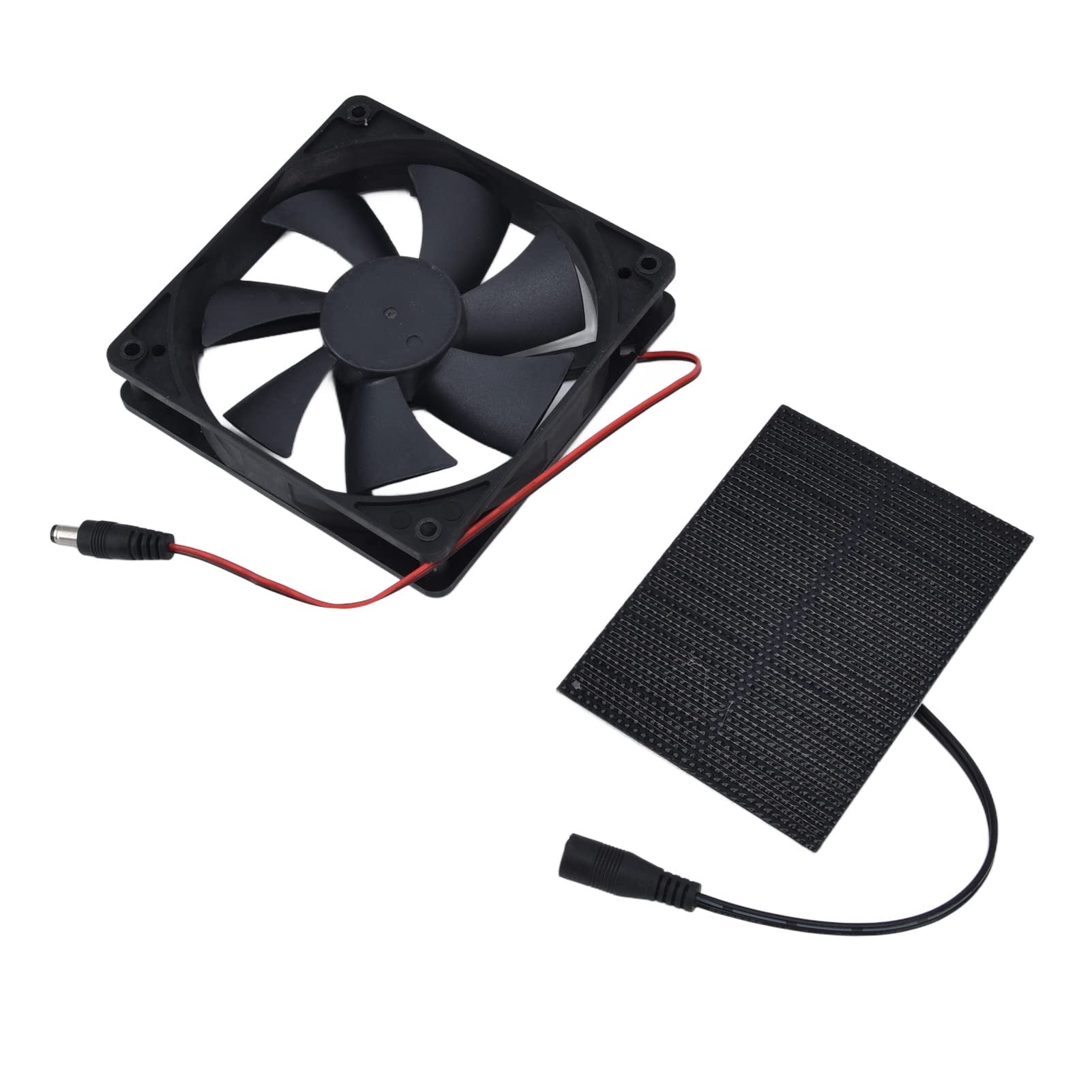 EXCLUZO 3W Solar Powered Fan Kit - Portable Cooling Fan for Pet Houses, Dog Kennels, Chicken Coops & Outdoor Shelters - Energy Efficient Solar Panel Fan for Pets & Livestock