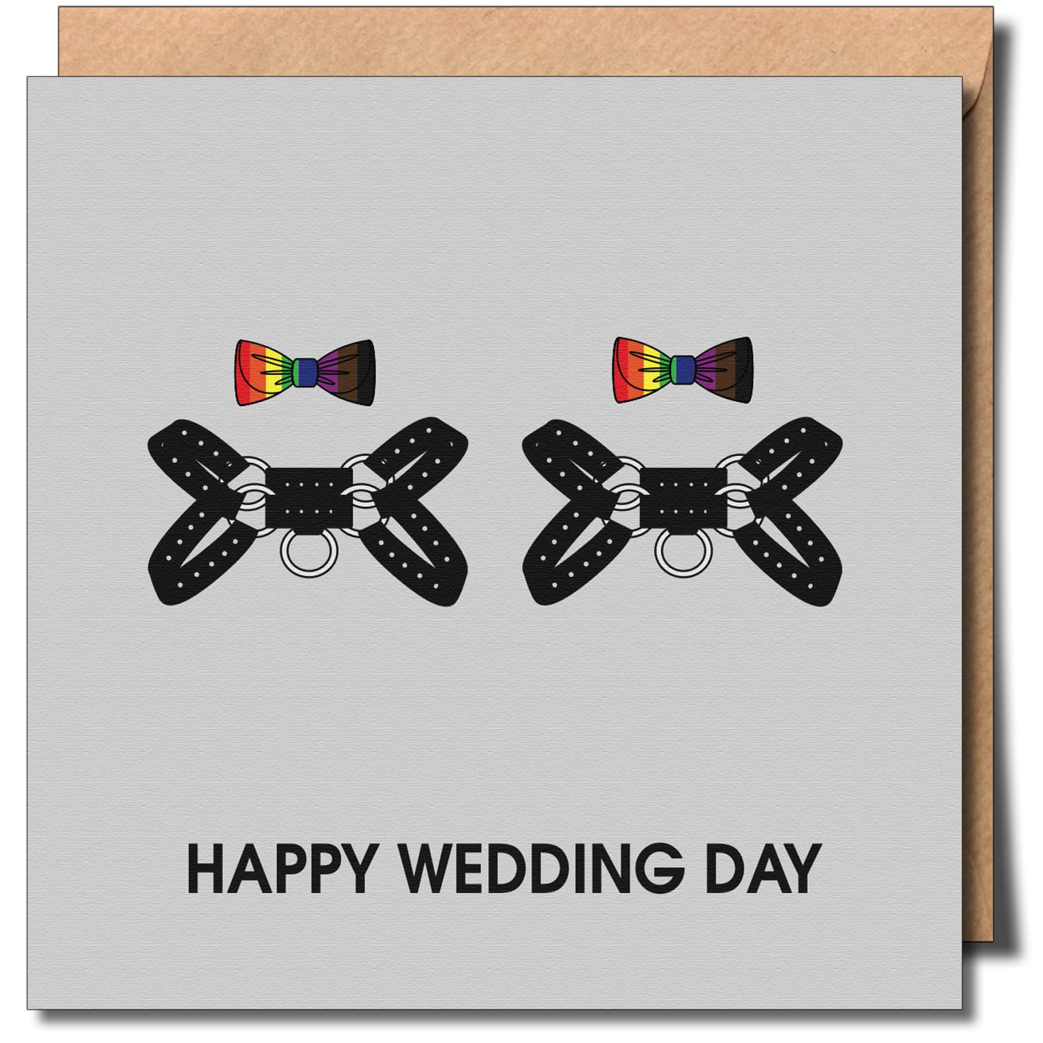 LGBTQ+ Wedding Greeting Card - Same Sex Marriage Card - Gay & Queer Celebration - Premium 150mm x 150mm 300gsm - Perfect for Pride Weddings, Anniversaries & LGBTQIA+ Couples