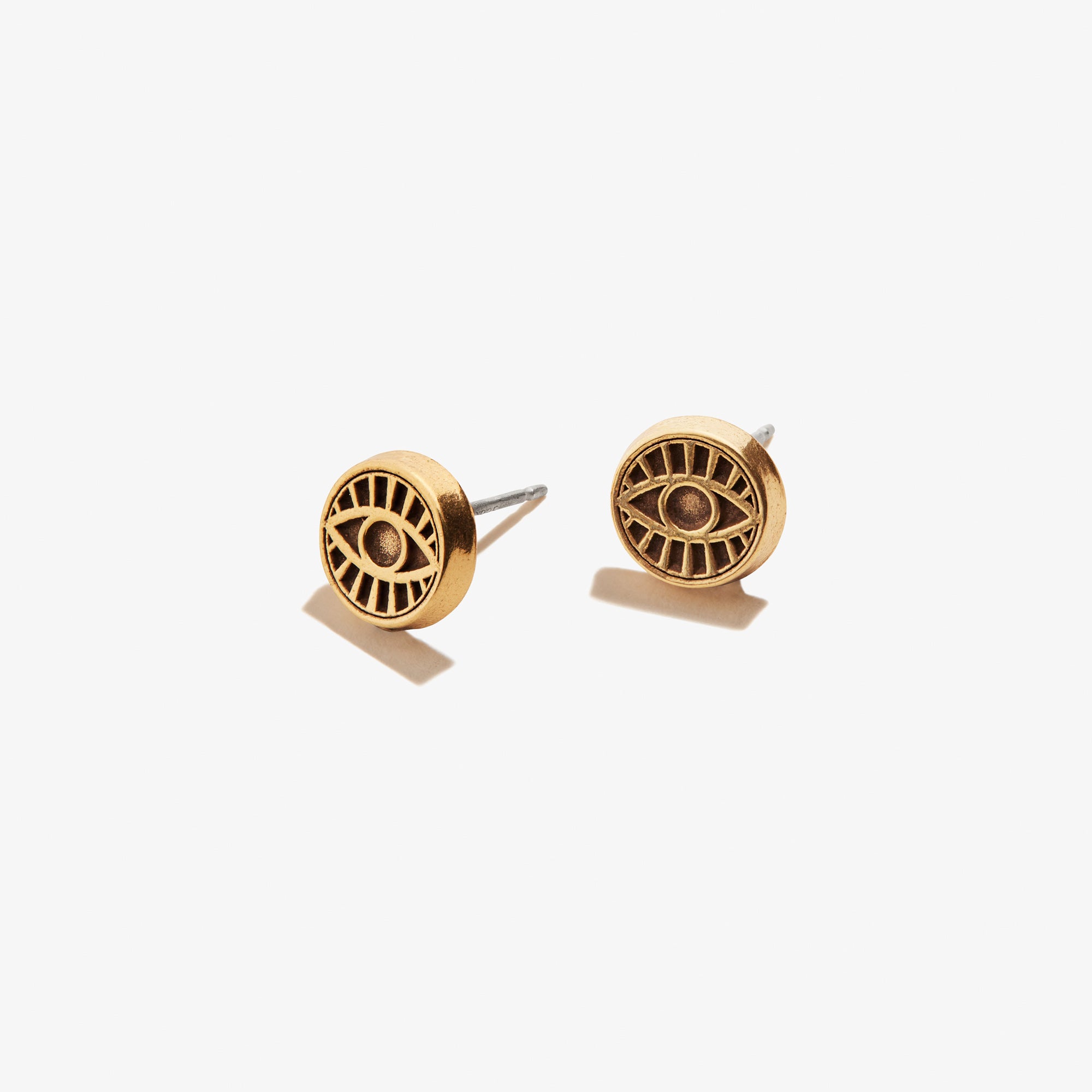 Evil Eye Stud Earrings for Women - Silver & Gold Circle Protection Jewelry - Perfect for Everyday Wear, Gifts & Spiritual Healing