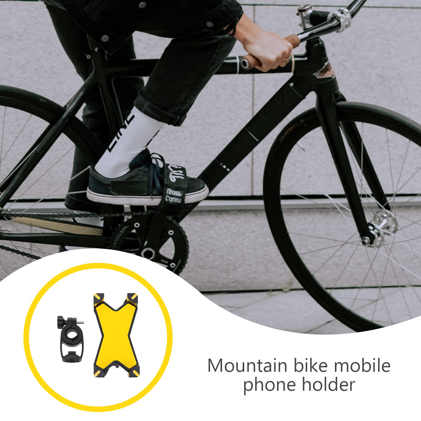 BESPORTBLE Motorcycle Phone Mount - Adjustable Handlebar Holder for Bike & Phone Stand - Perfect for Riding & Navigation
