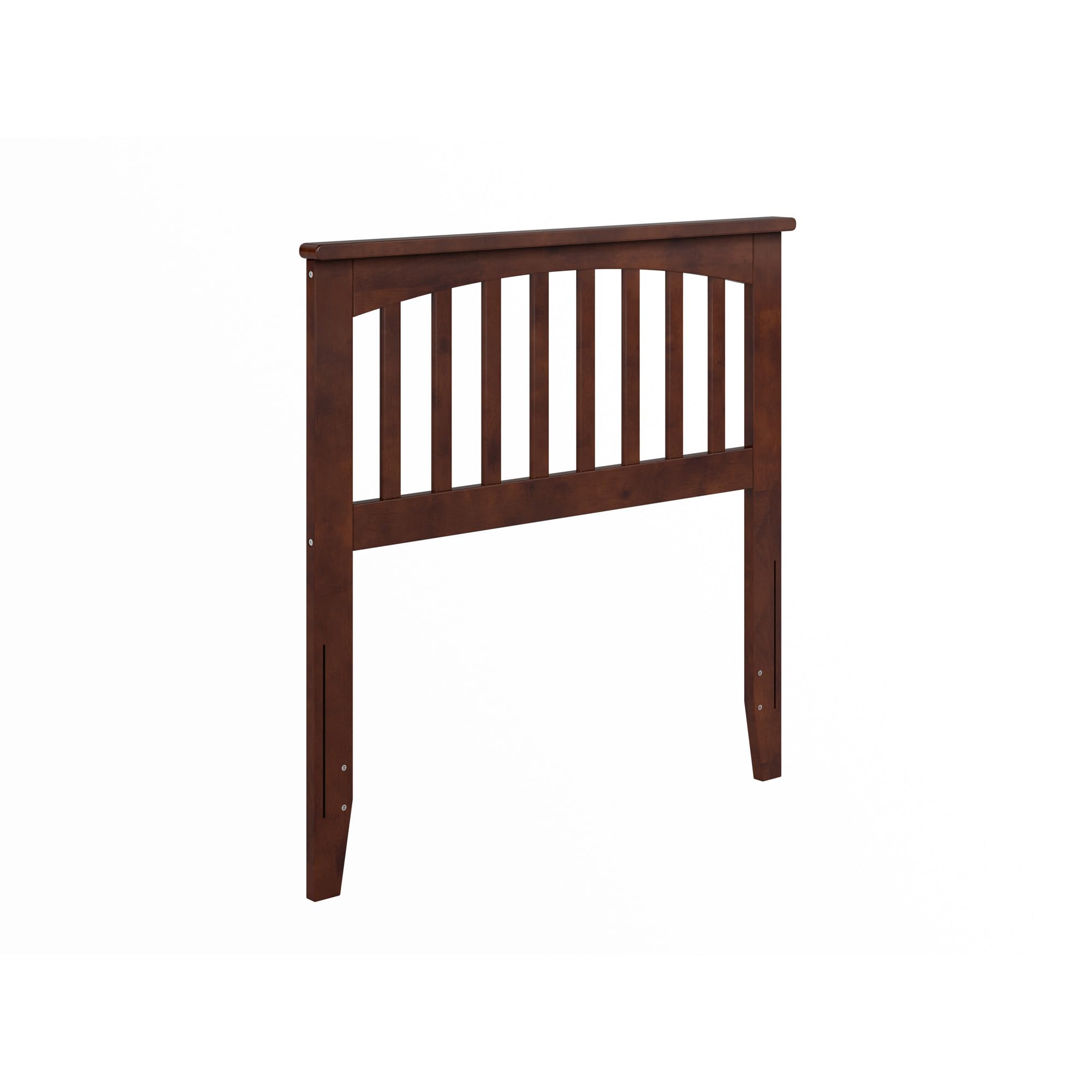 AFI Mission Twin Solid Wood Headboard with USB Charging Ports - Walnut Finish - Modern Bedroom Furniture for Kids & Teens - Perfect for Small Spaces & Shared Rooms