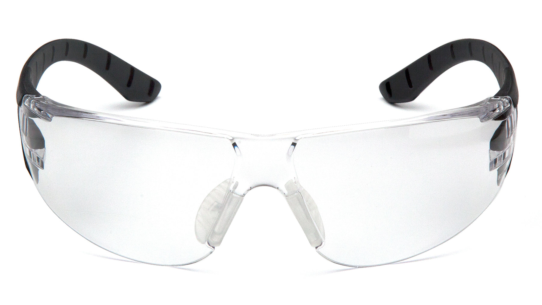 Pyramex Endeavor Plus Frameless Safety Glasses - Clear Anti-Fog Lens with Black/Gray Frame - ANSI Z87.1 Certified for Construction, Woodworking & DIY Projects