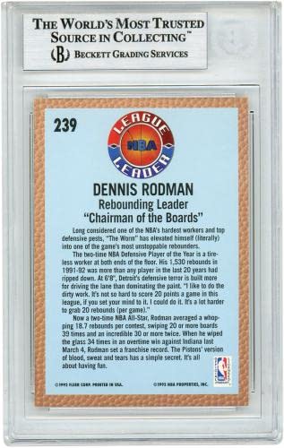 Dennis Rodman Detroit Pistons Autographed 1992-93 Fleer Basketball Trading Card - Signed NBA Memorabilia for Collectors & Fans - Perfect for Sports Memorabilia Displays & Gift Giving