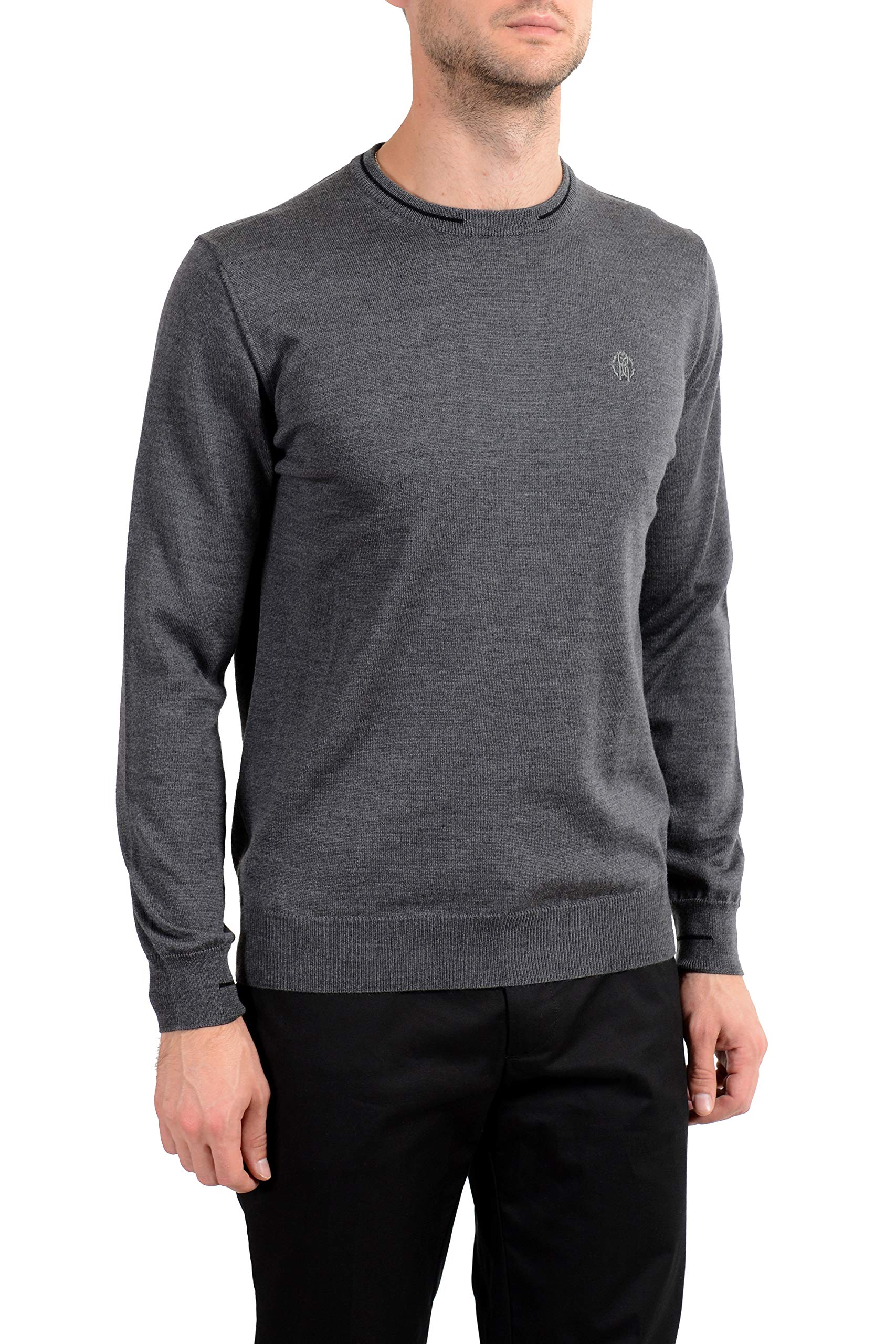 Roberto Cavalli Men's Crewneck Sweater - Stylish & Comfortable Knit Pullover for Casual Wear, Office & Date Nights
