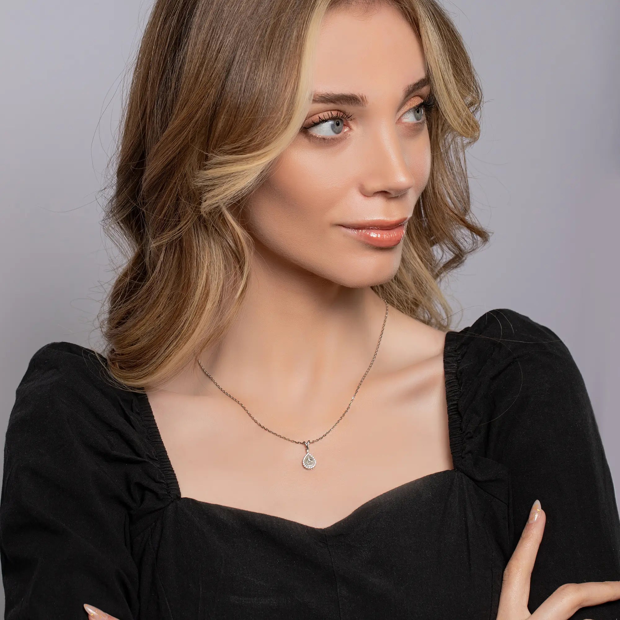 Elegant Drop Necklace for Women - Dainty Pendant Jewelry Gift for Her - Perfect for Weddings, Parties & Everyday Wear
