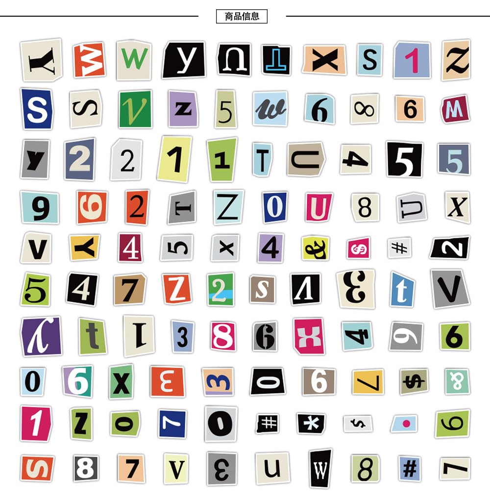 Colorful Self-Adhesive Vinyl Letter & Number Stickers - 100pcs Waterproof Alphabet Decals for Water Bottles, Laptops, Hydro Flasks, Cars, Skateboards, Scrapbooking & Phones - Fun Aesthetic Stickers for Kids, Teens & Girls - Perfect for DIY Crafts, School Projects & Personalizing Belongings