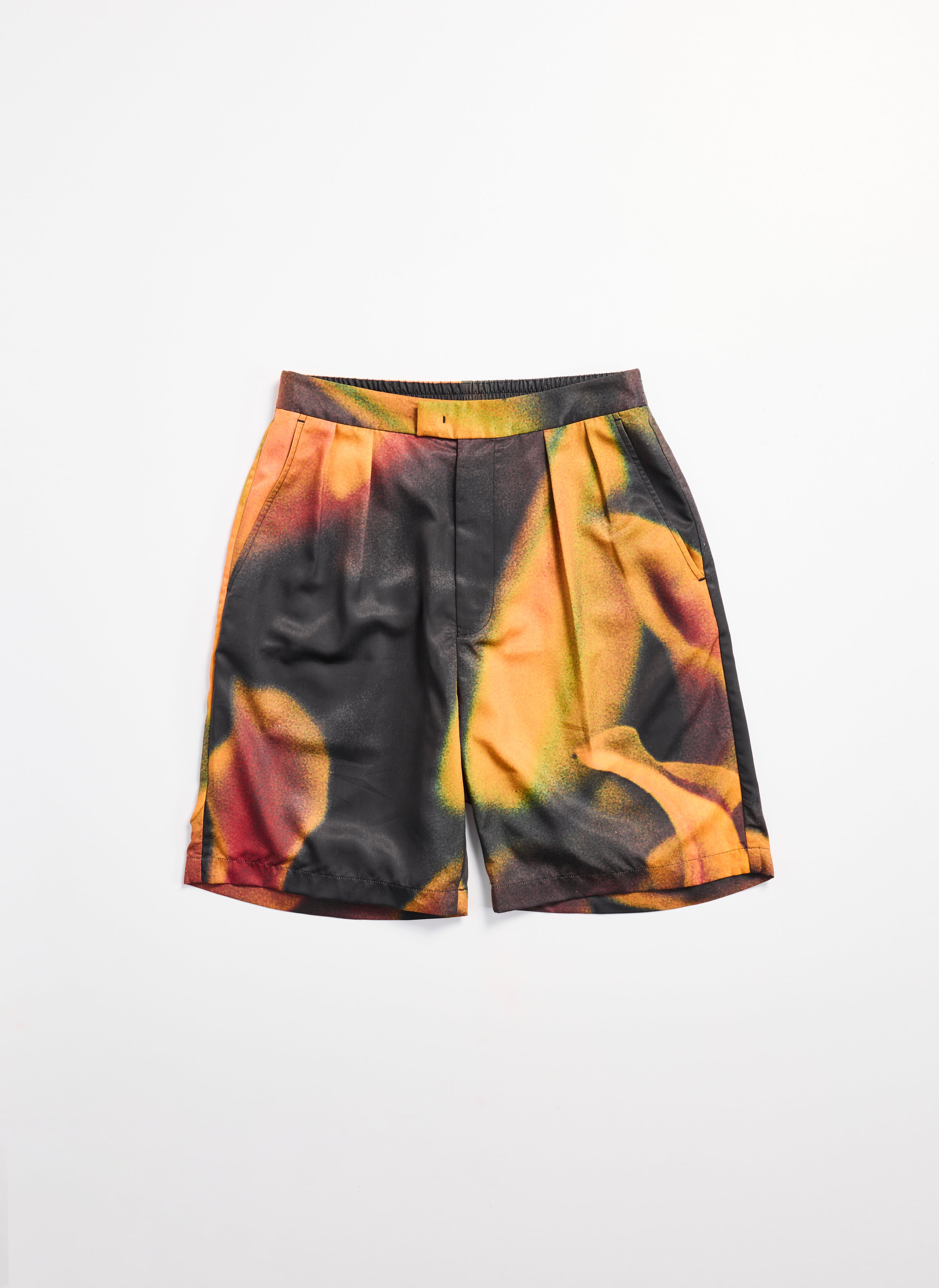 INITIAL x Mika Ninagawa Floral Print High Waist Shorts for Women - Summer Fashion, Casual Outfit, Streetwear, Beach Vacation
