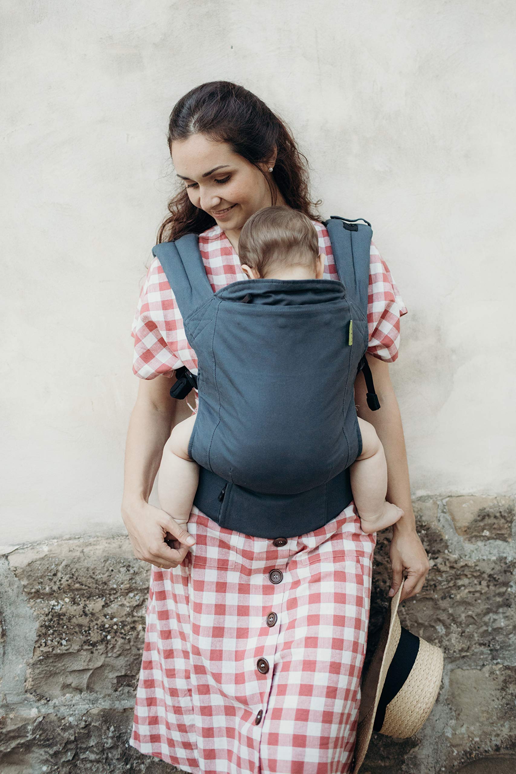 Organic Midnight Boba Baby Carrier - Front & Backpack Sling for Infants (7lb) to Toddlers (45lb) | Classic 4GS Design for Hands-Free Parenting, Shopping & Outdoor Adventures