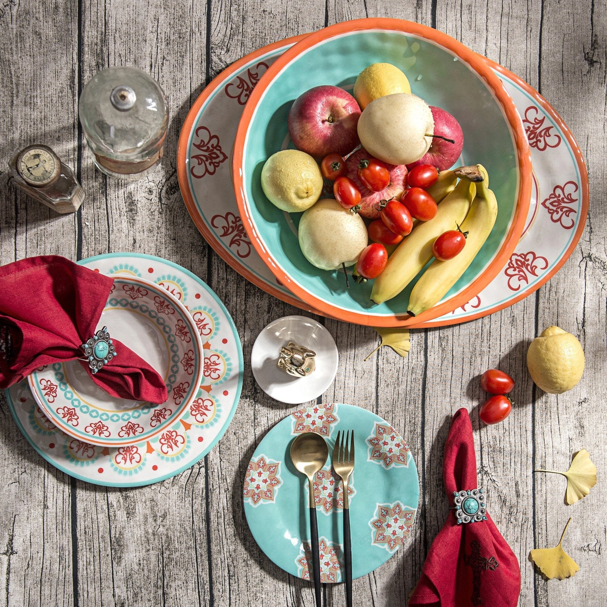 Western Style Melamine Serving Platter - Durable & Stylish Dish for BBQ, Picnics, Parties & Holiday Entertaining