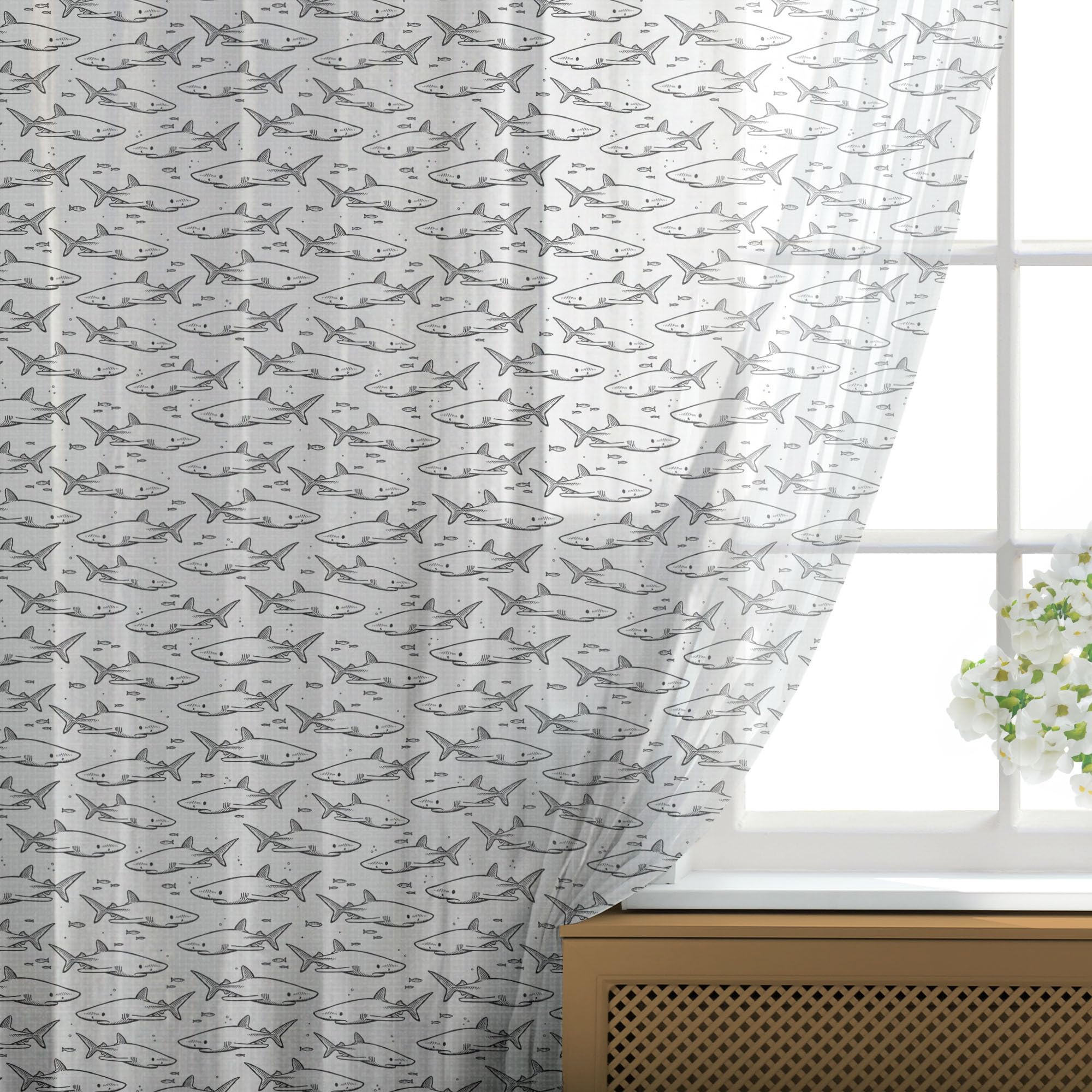 A Tale of Elegance and Mystery: The Shark Tulle Curtains