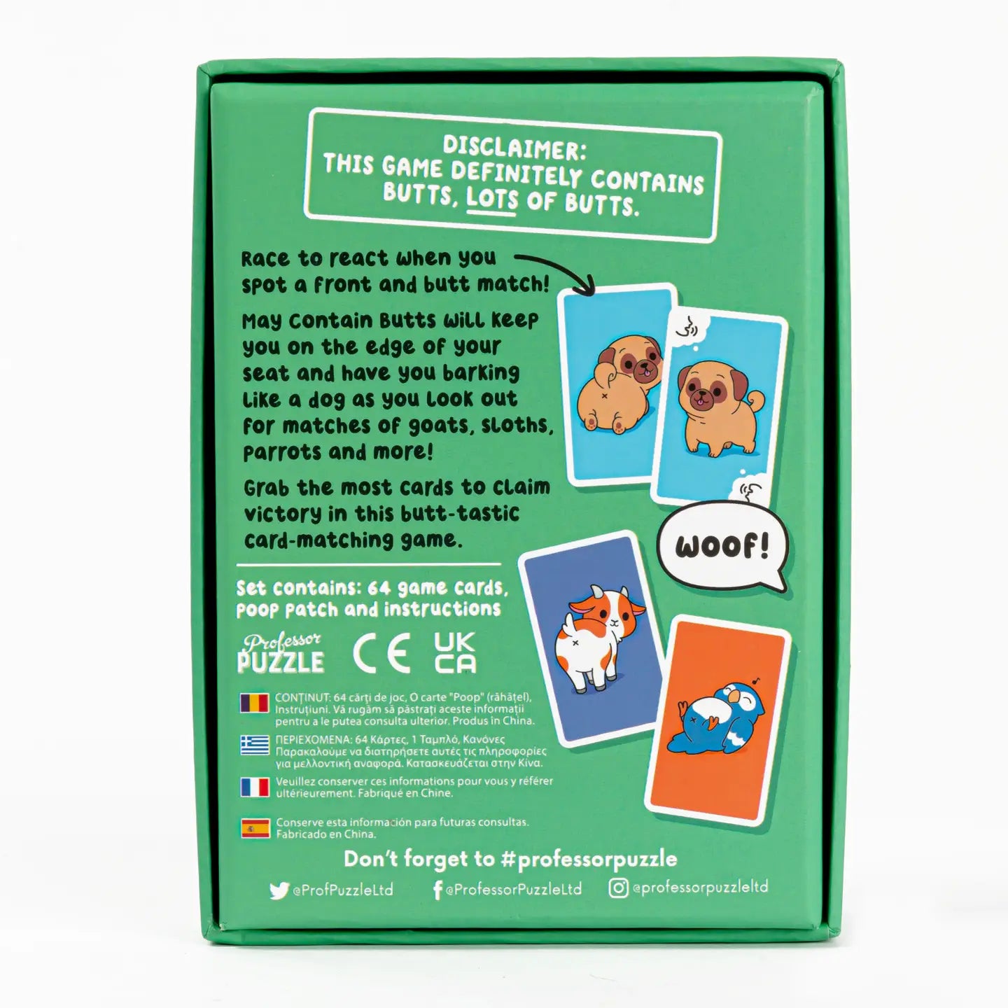 May Contain Butts Card Game - Fun Adult Party Game for Game Nights & Gatherings - Perfect for Friends & Family