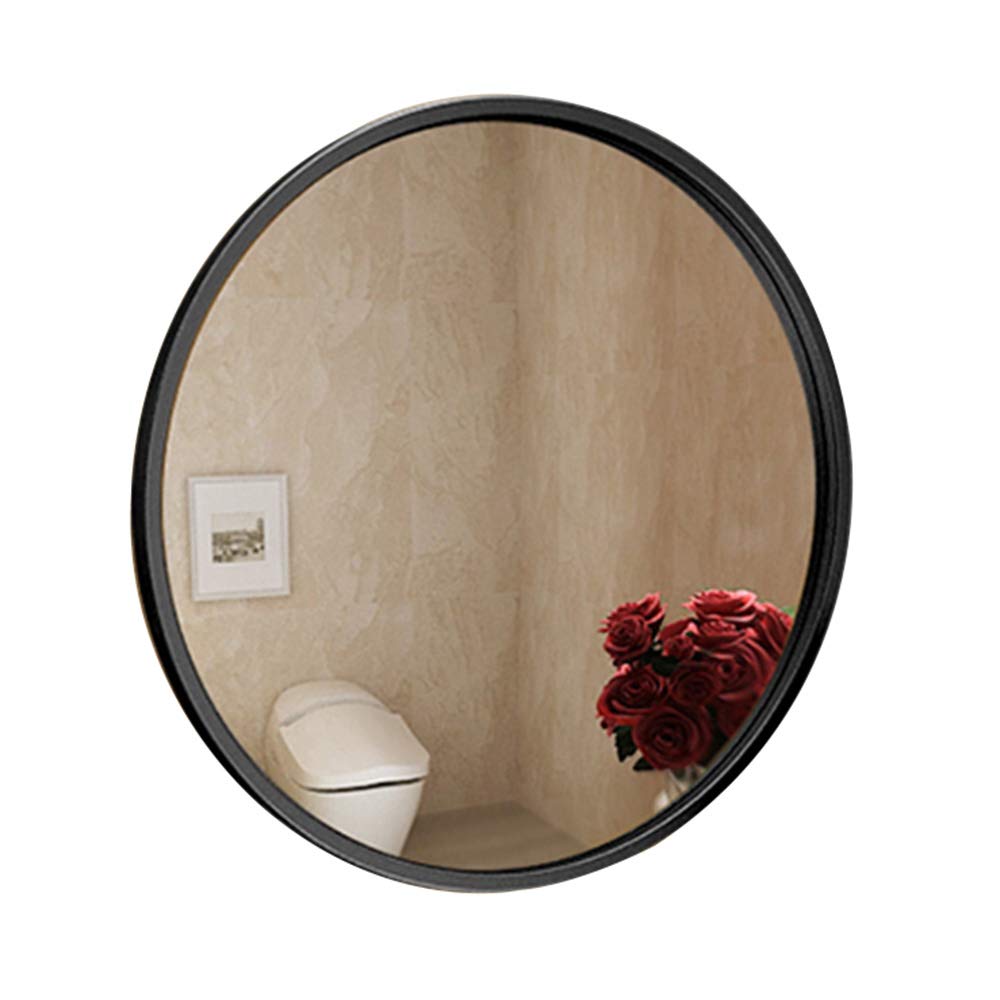 32 Inch Round Wall Mirror with Wrought Iron Brass Frame - Large Decorative Mirror for Bathroom, Living Room, Bedroom & Entryway - Perfect for Vanity, Home Decor and Interior Design
