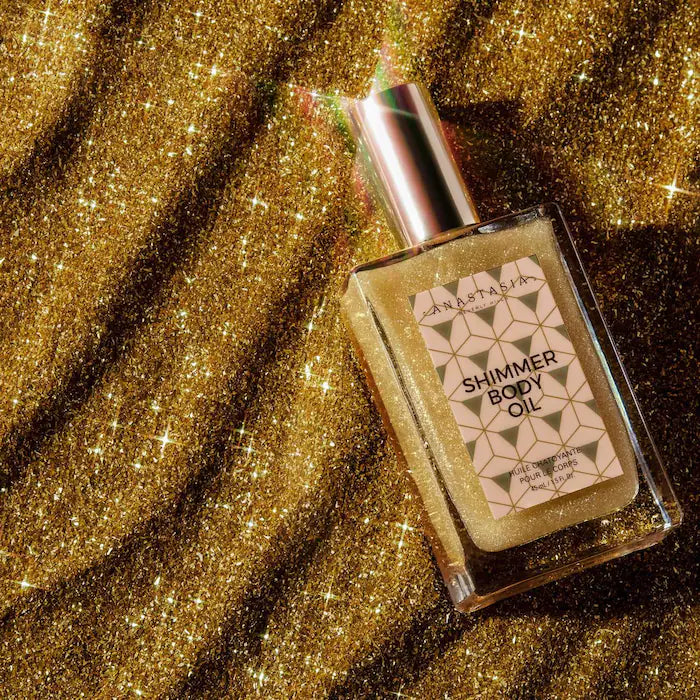 Anastasia Beverly Hills Shimmer Body Oil - Glow Enhancing Moisturizer for Radiant Skin | Perfect for Parties, Date Nights & Summer Glow