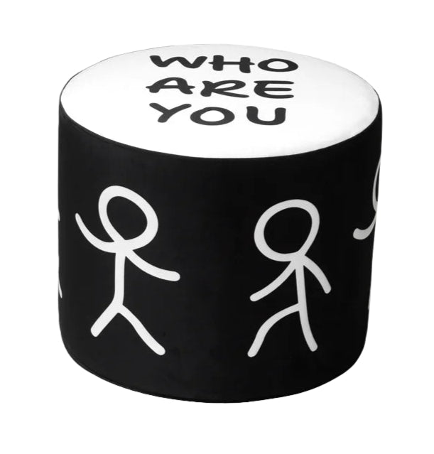 Qeeboo Who Are You S Pouf - Stylish Modern Footstool for Living Room, Bedroom & Lounge Decor - Perfect Accent Seating for Home & Office