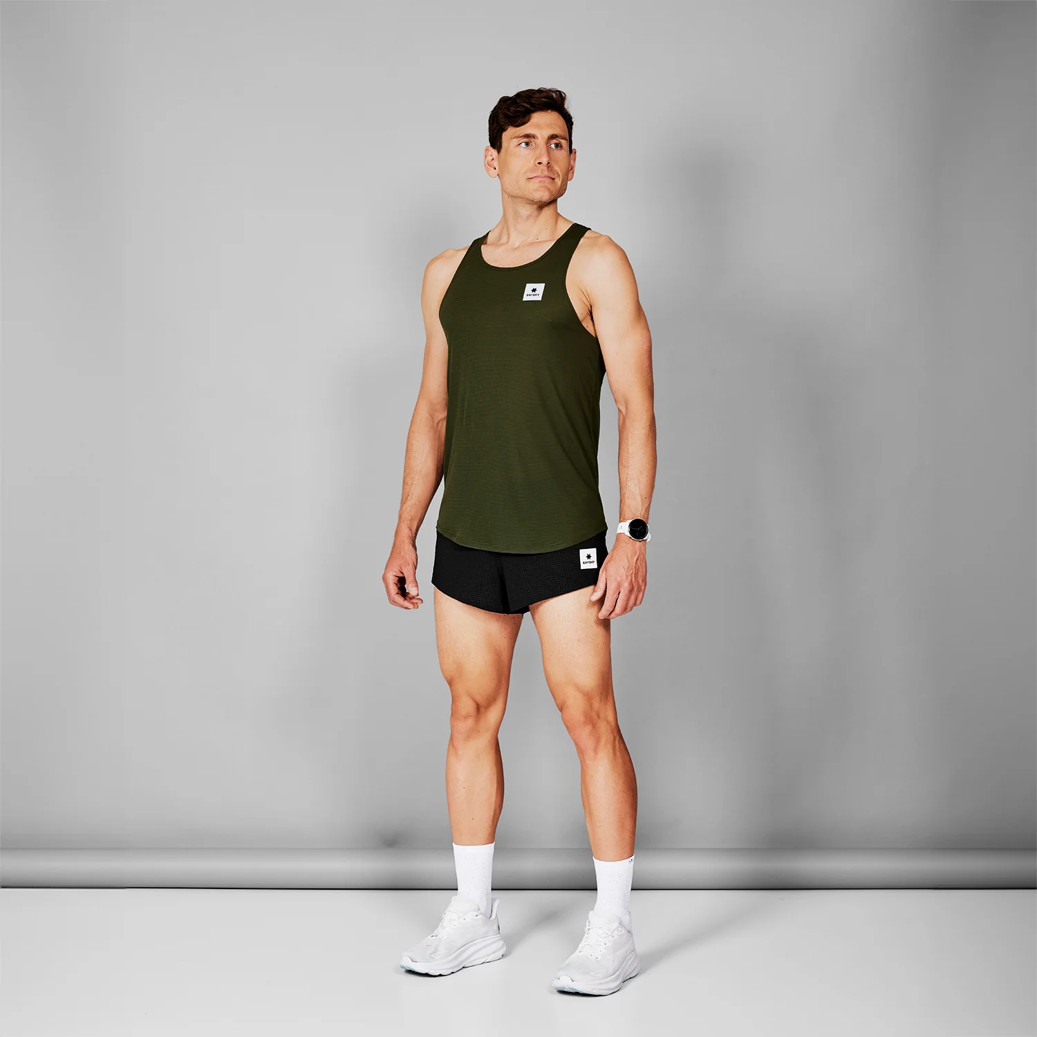 SAYSKY Men's Performance Running Singlet - Lightweight, Breathable Workout Tank Top for Gym, Jogging & Marathon Training