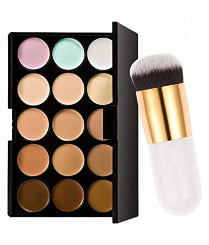 ClubComfort 15 Color Contour Makeup Palette with Professional Brush - Pack of 2 | Creamy Blendable Formula for Highlighting & Contouring | Perfect for Everyday Makeup, Photo Shoots & Special Occasions