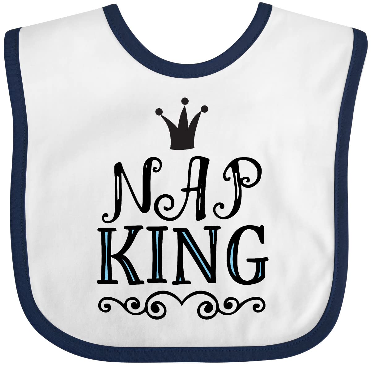 Inktastic Nap King Baby Boy Bib - Soft & Absorbent Drool Bib for Infants - Perfect for Feeding, Teething & Everyday Use