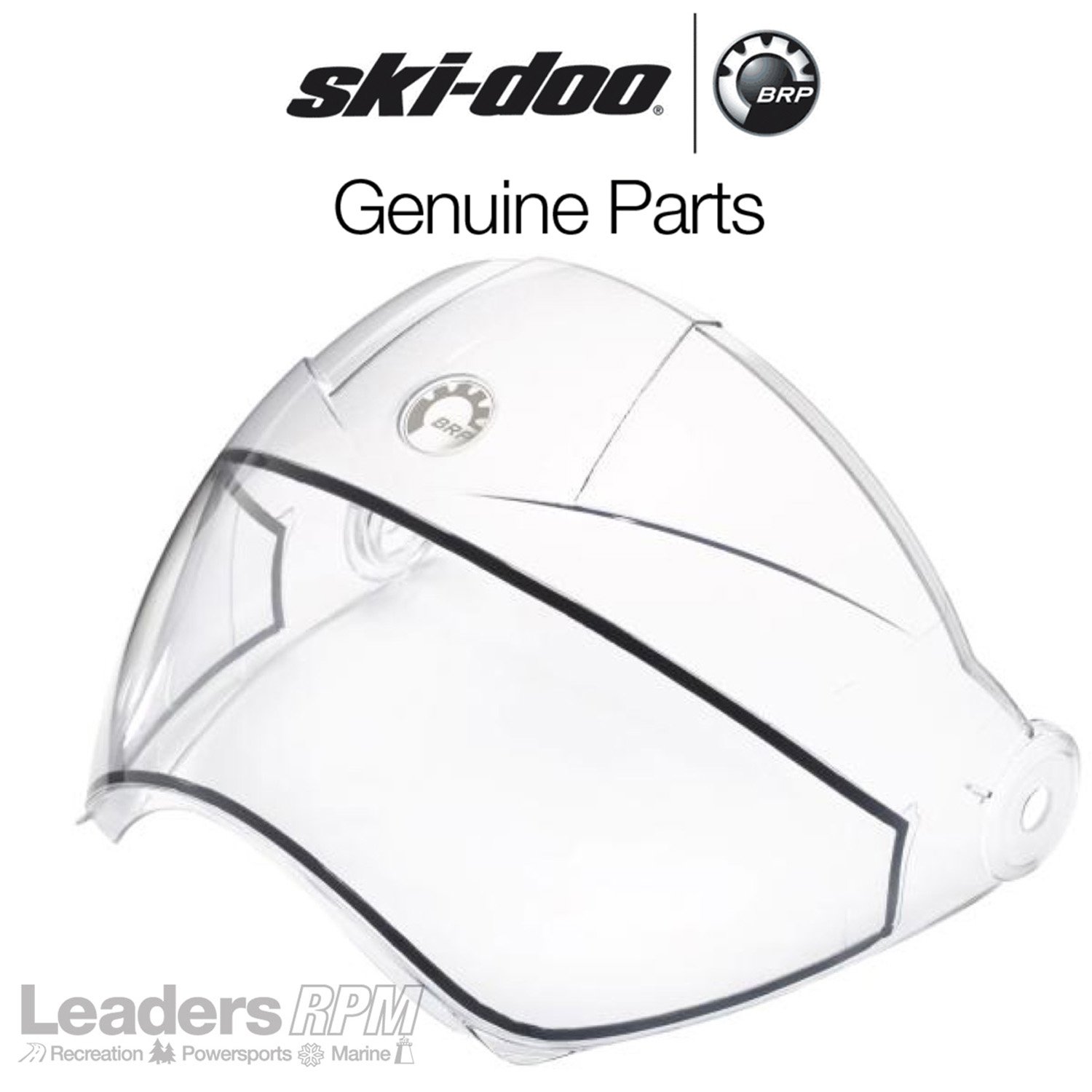 Ski-Doo OEM Clear BV2S Helmet Replacement Visor - Compatible with Models 4475080000 & 4479530000 - Perfect for Snowmobile Riding, Winter Sports & Cold Weather Protection