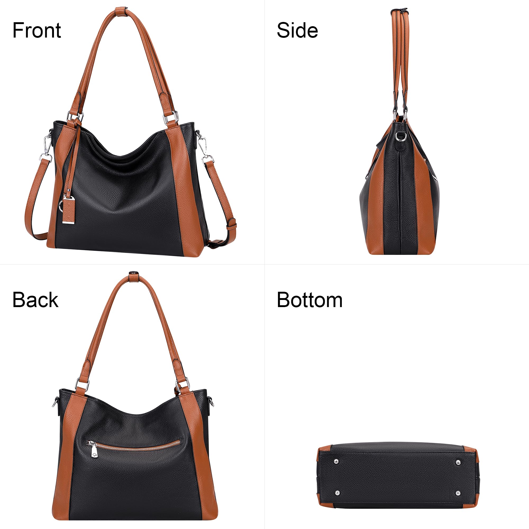 Premium Soft Leather Handbags for Women - Stylish Shoulder Hobo Bag & Large Tote Crossbody Purse - Perfect for Work, Travel & Everyday Use