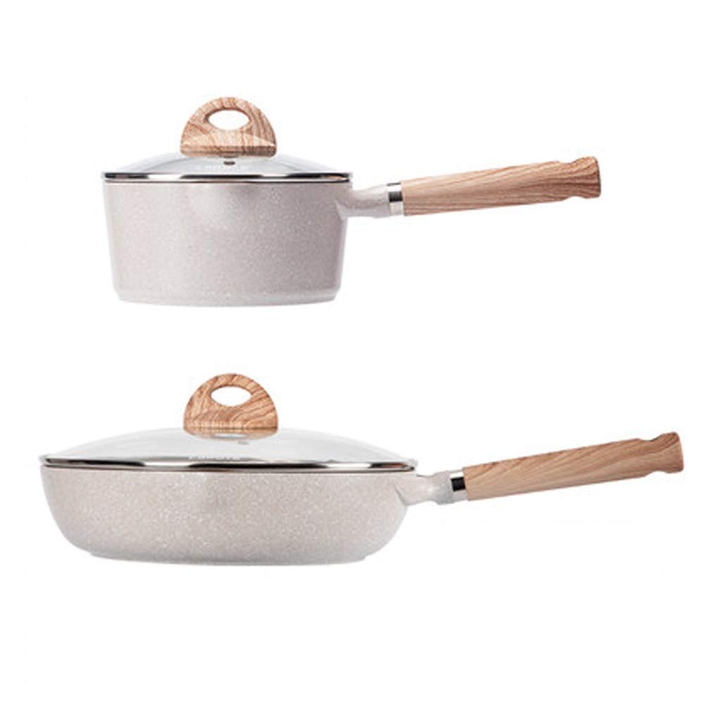 Non-Stick Cookware Set - 10-Piece Induction Compatible Frying Pan, Wok, Milk Pot, Saucepan & Soup Pot for Gas, Electric & Stovetop Cooking | Perfect for Stir-Fry, Boiling, Steaming & Everyday Kitchen Use