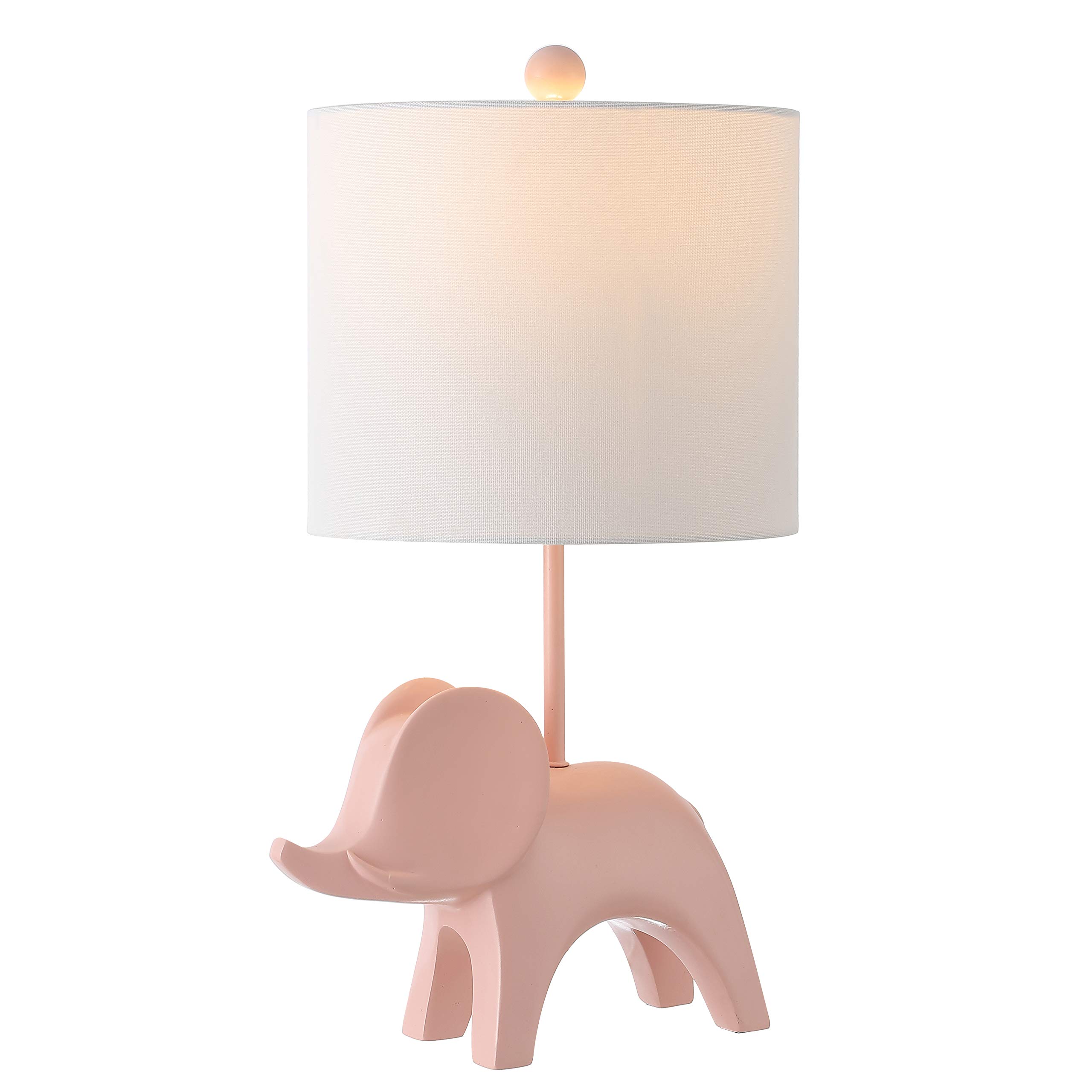 Safavieh Ellie Elephant Pink Ceramic Table Lamp - 20 Inch Kids Room Decor with LED Bulb Included - Perfect for Bedroom, Nursery, Living Room & Home Office Nightstand Lighting