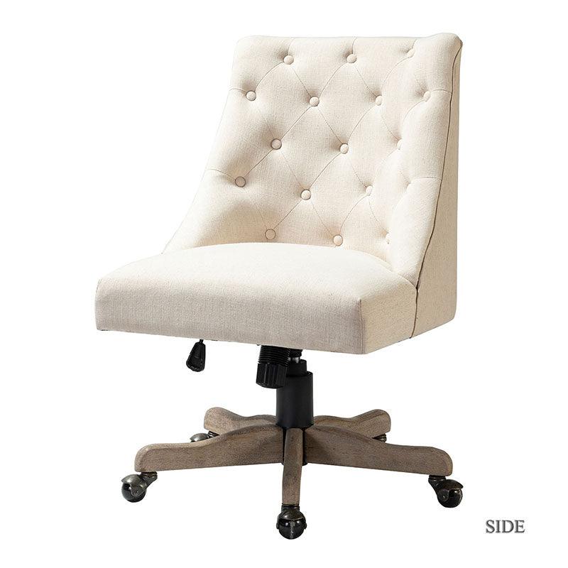 Estelle Upholstered Tufted Office Chair - Ergonomic Desk Chair with Lumbar Support for Home & Office Workspace | Comfortable Computer Chair for Long Hours Sitting