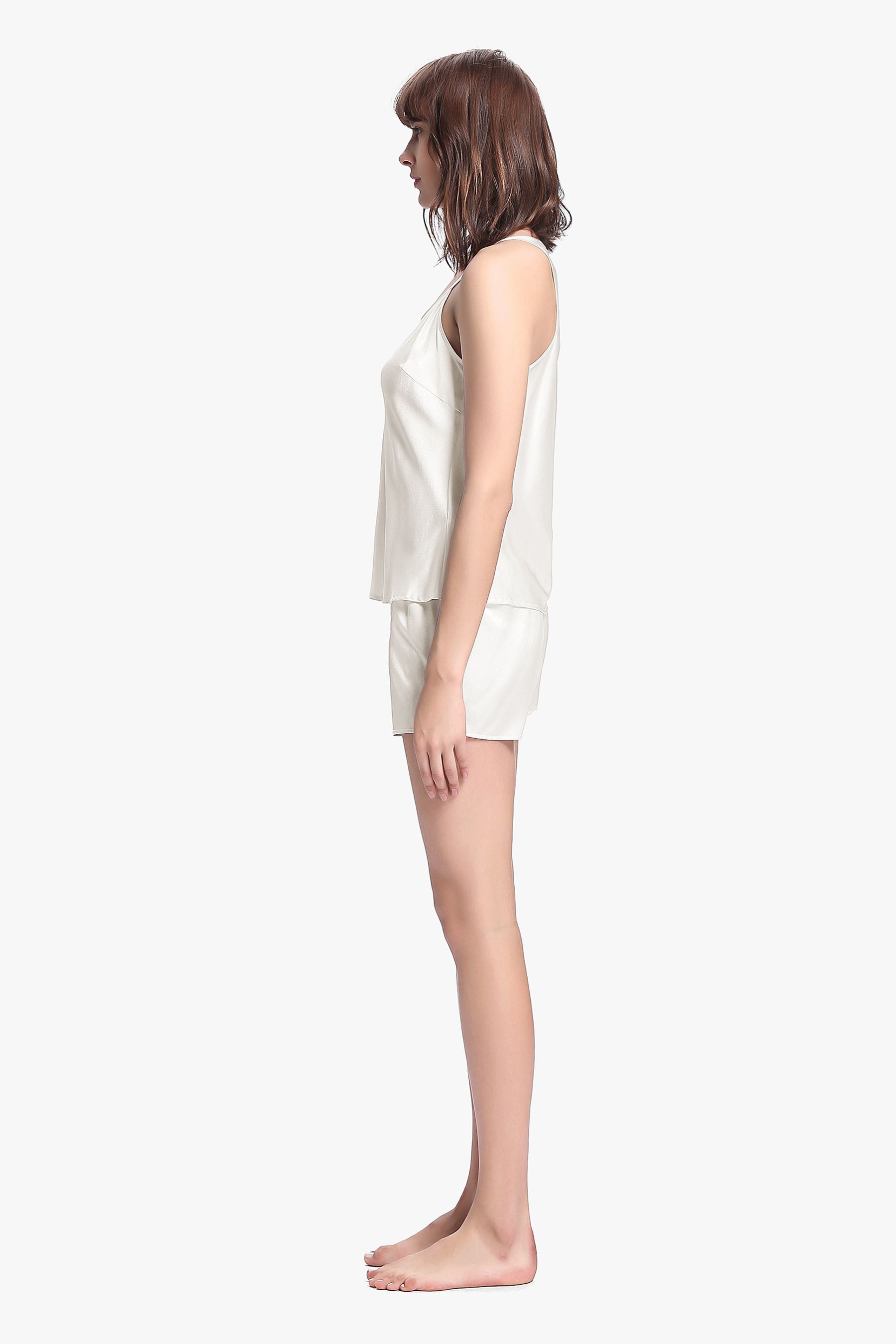 22 Momme Elegant Short Silk Camisole Set - Luxurious Sleepwear & Loungewear for Women, Perfect for Nightwear, Bridal Shower & Special Occasions