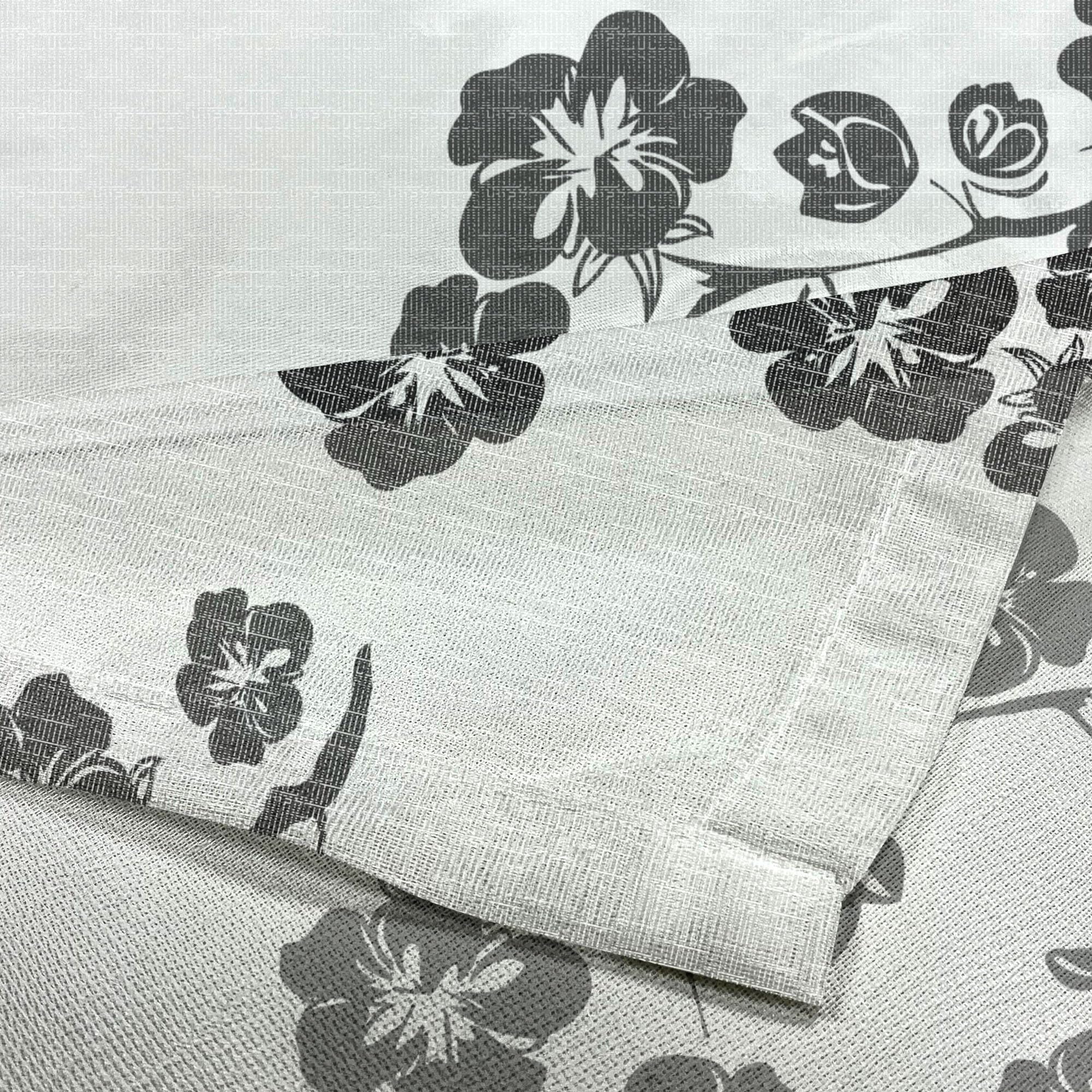 Ambesonne Black White Butterfly Tulle Curtains - Japanese Inspired Monochrome Sakura Blossom Design, Sheer Window Drapes with Rod Pocket (2 Panels 108