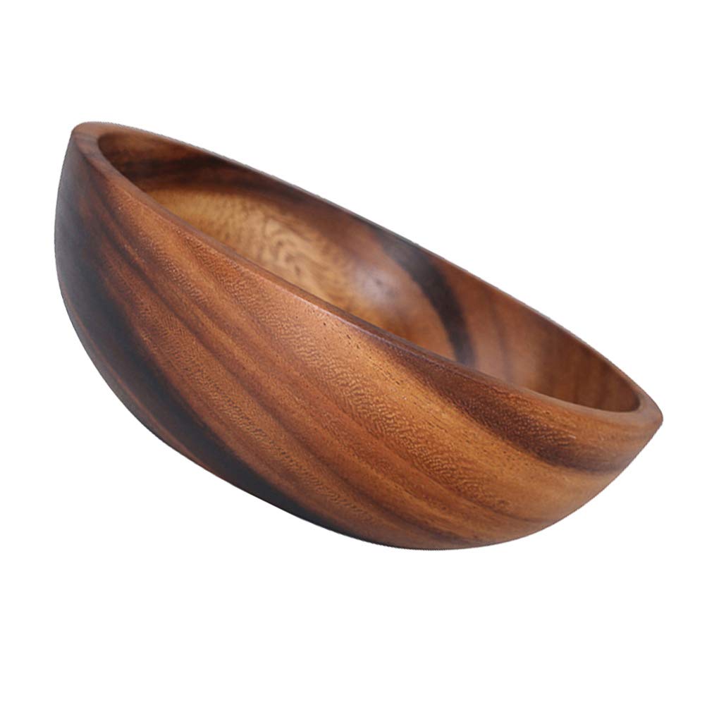 Premium Bamboo Wooden Bowl Set - 13x6cm Handcrafted Rice & Sushi Bowl, Perfect for Serving Salsa, Nuts, Candy, Fruits & Side Dishes - Eco-Friendly Kitchenware for Asian Cuisine & Party Snacks