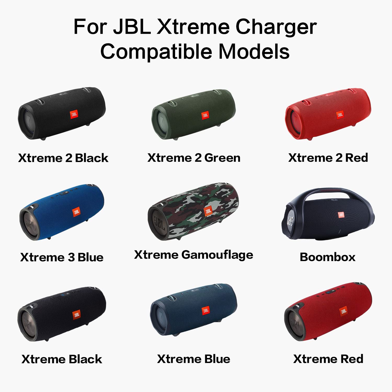 Original JBL Xtreme 2 19V 65W AC Power Adapter Charger Replacement for JBL Xtreme Portable Wireless Bluetooth Speaker (Black, Blue, Red) - Compatible with JBL Xtreme/Xtreme 2/Xtreme 2 Special Edition - Perfect for Home, Travel & Outdoor Use