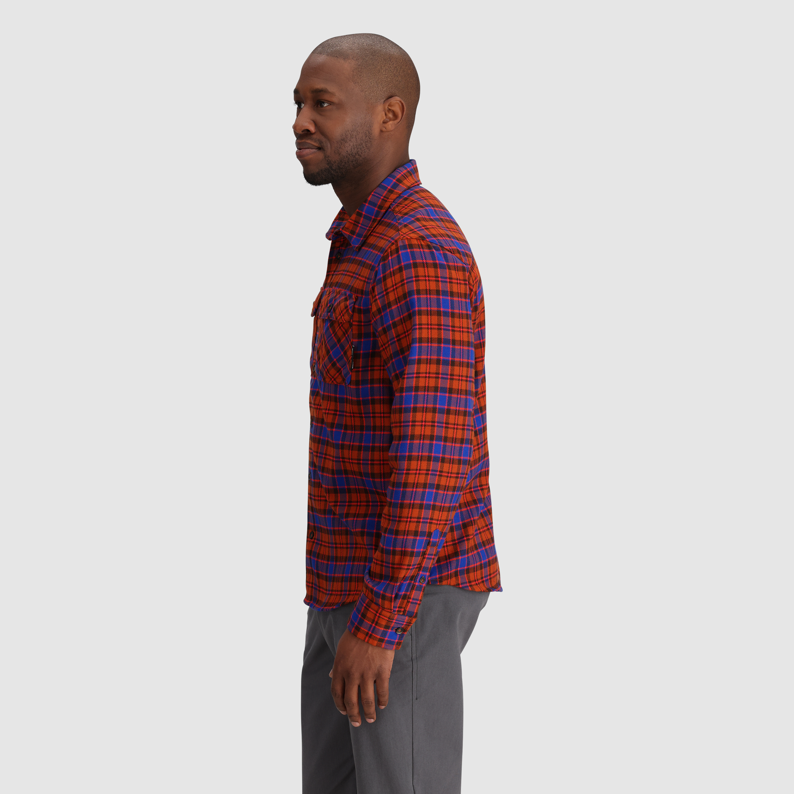 Men's Comfortable Feedback Flannel Twill Shirt - Soft Plaid Long Sleeve Button Down for Casual Wear & Outdoor Activities