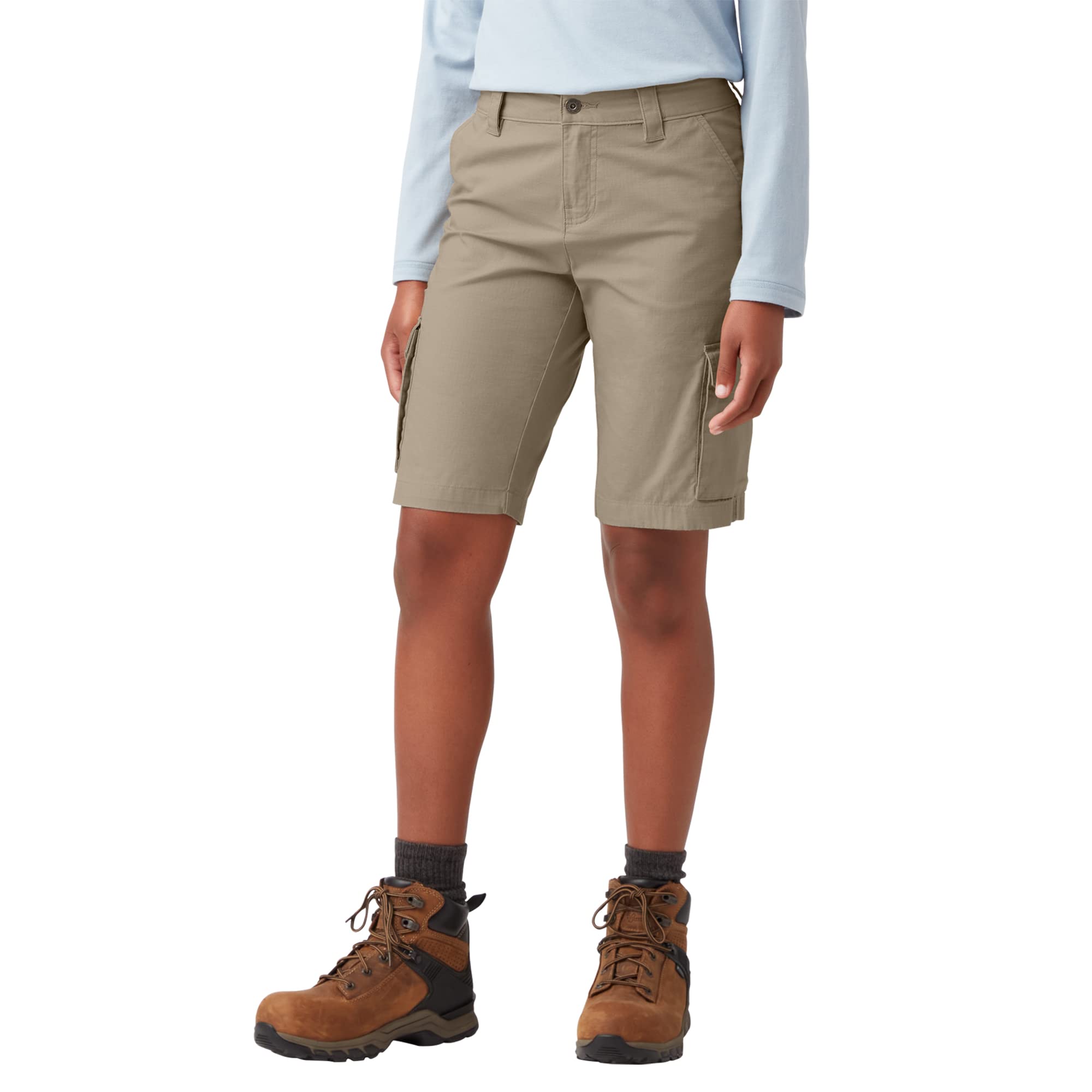Dickies Women's Ripstop Cargo Shorts - Durable Work Shorts with Multiple Pockets | Perfect for Outdoor Work, Hiking & Casual Wear